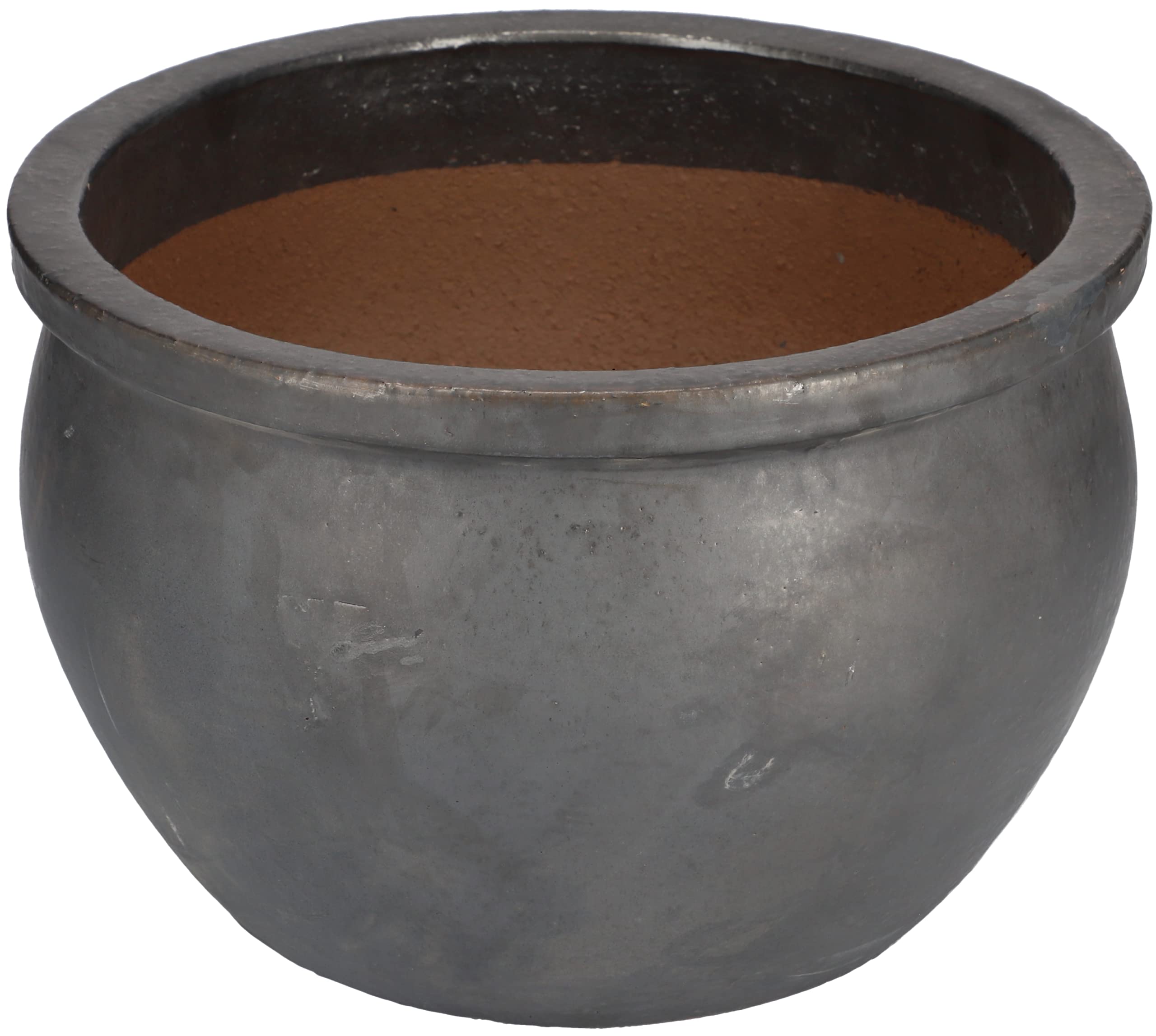Donica doniczka turkus ogrodowa ceramiczna osłonka na kwiaty rośliny ⌀ 34cm - KOTARBAU - 5