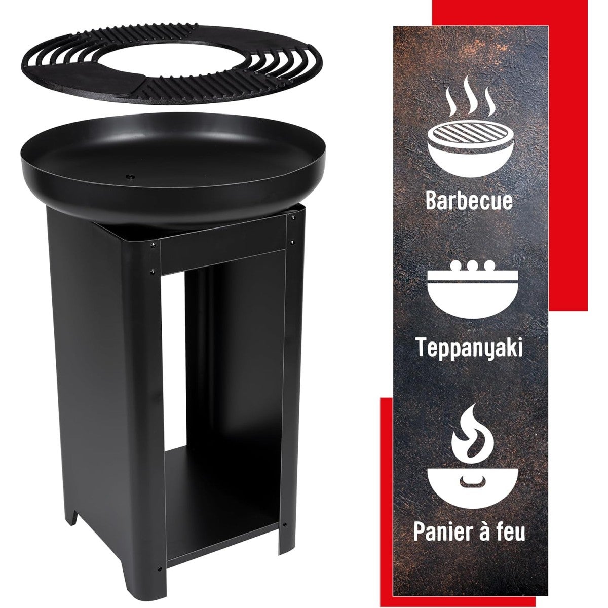 Barbecue à charbon de bois Brasero Teppanyaki Ø 61 x H90 cm BBQ COLLECTION - 7