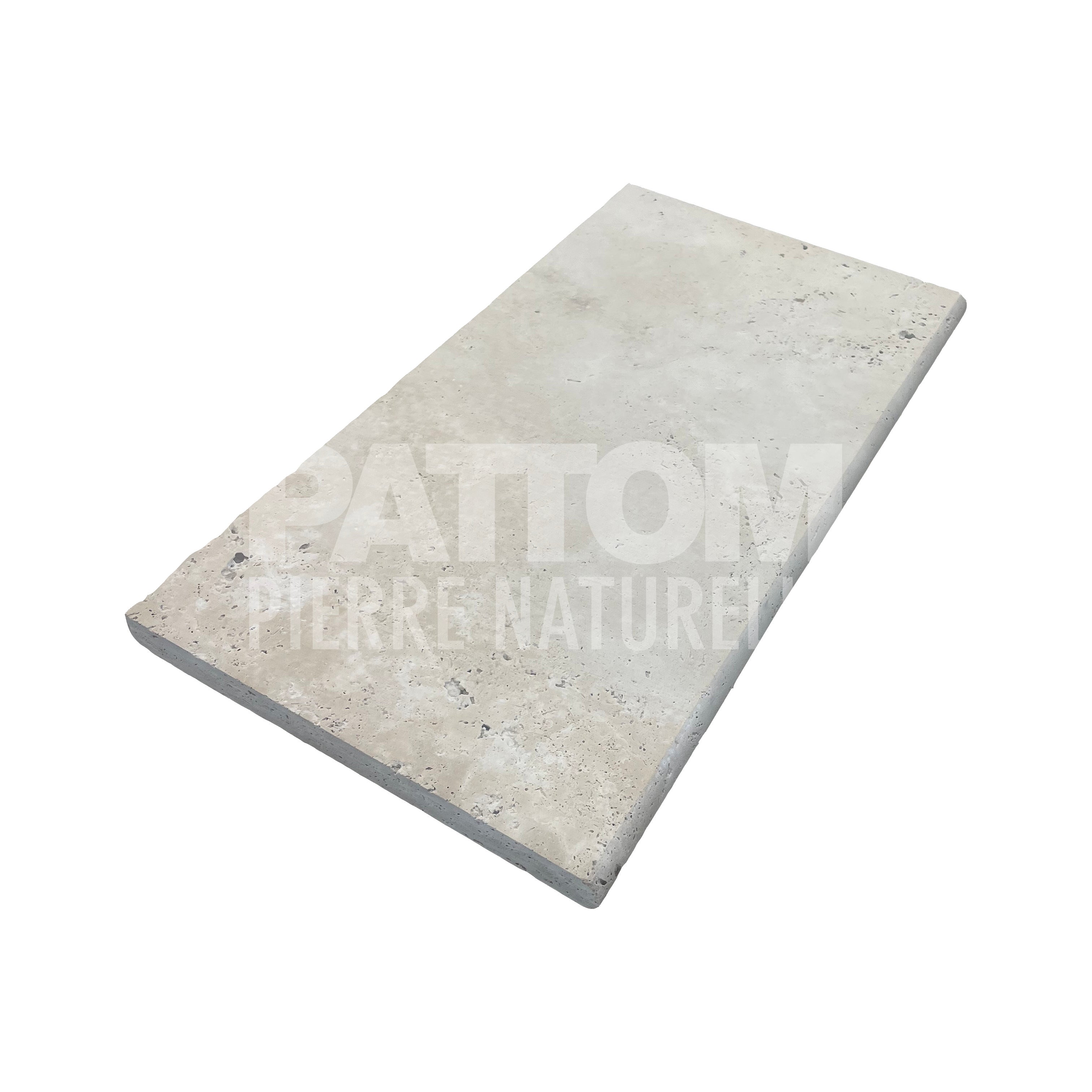 Margelle travertin light premium, 33 x 61 Epaisseur 3cm nez arrondi (vendu à la piéce) - 3