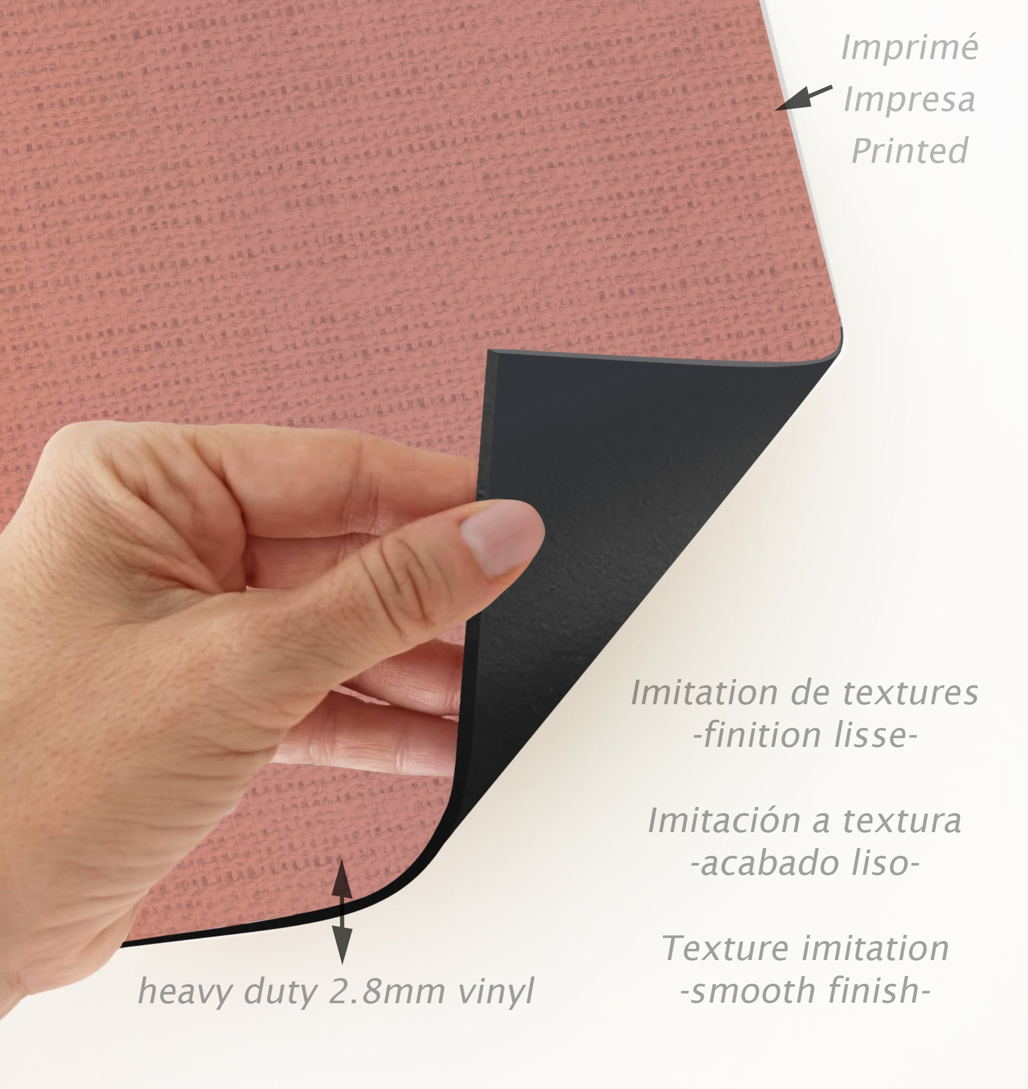 Alfombra PVC Interior/Exterior Malibú [Diam] 200 cm - Vinilo impreso, antideslizante, lavable, resistente para terraza y hogar. - 4