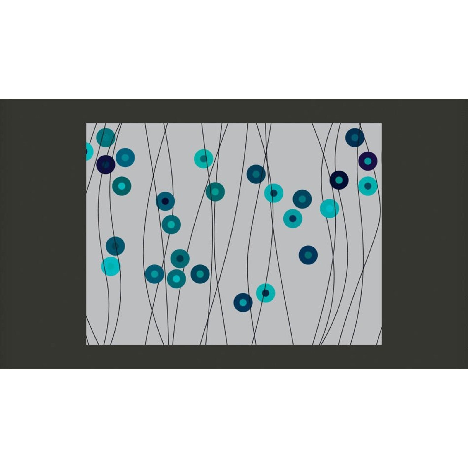 Papier peint boutons bleu d'azur - 300 x 230 cm - 2