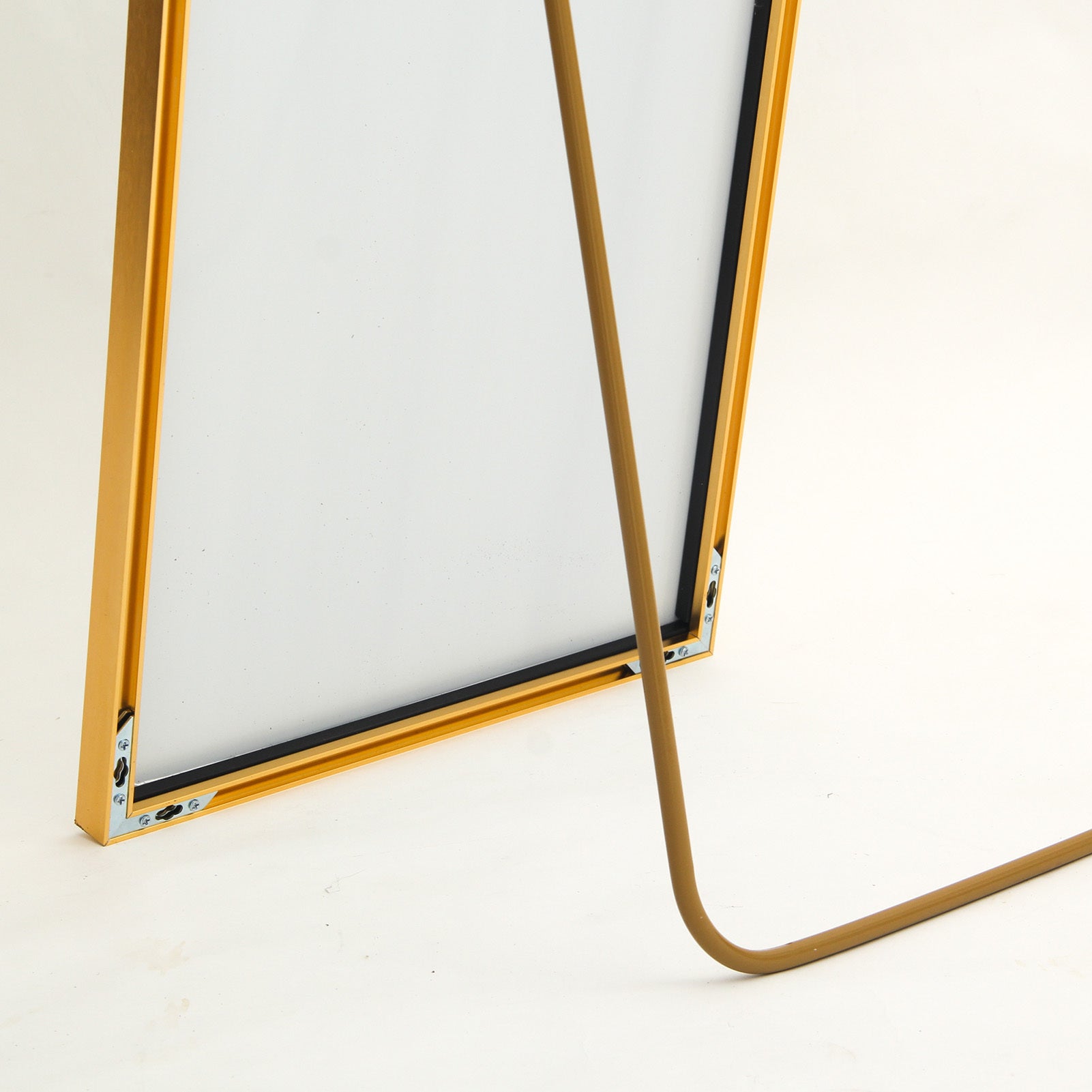 Miroir sur pied,162 x 53cm,Miroir carré sur pied,cadre en alliage d'aluminium,miroir de chambre,doré - 7