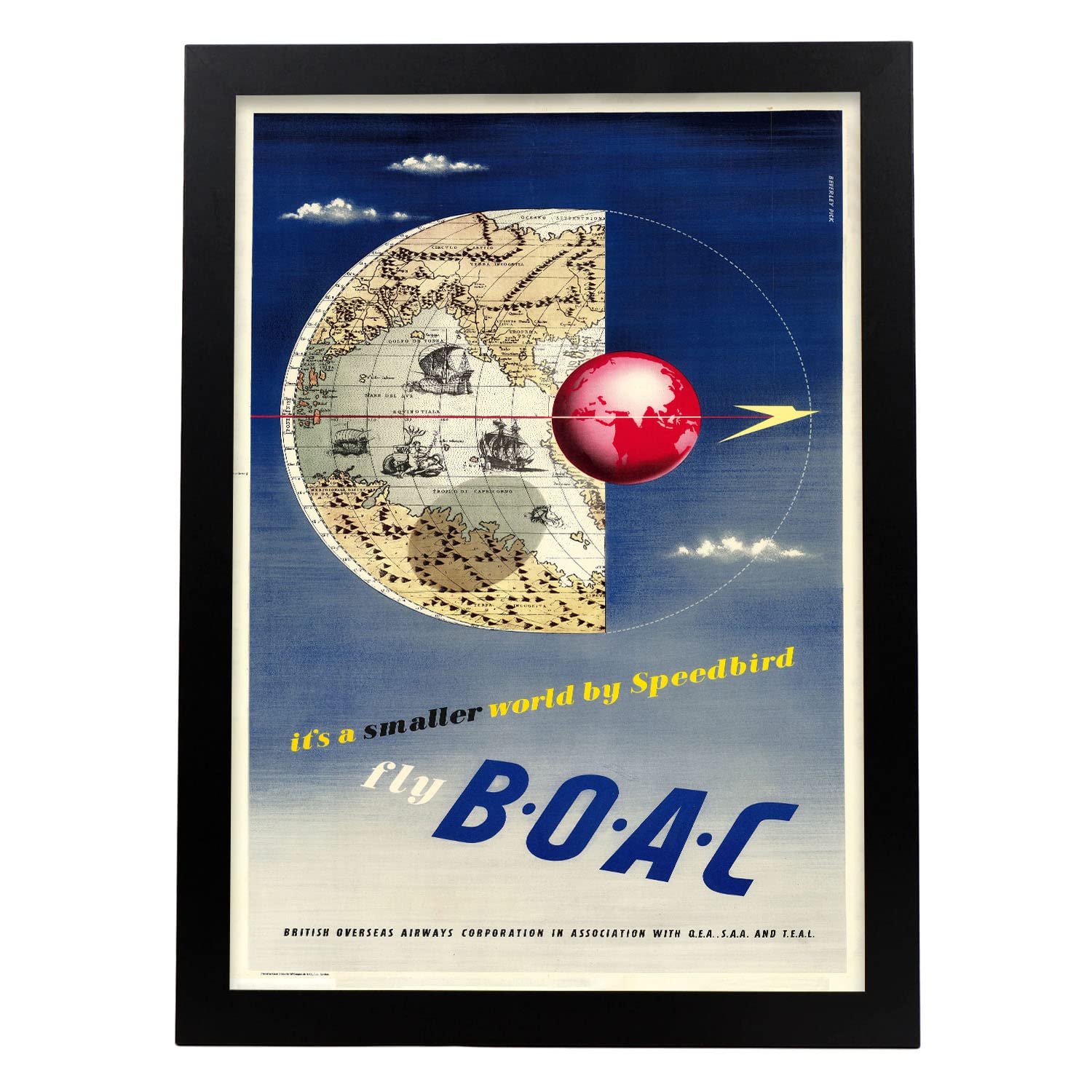 Affiche Voyage Vintage Florence Italie - Poster Déco Rétro, Prêt à Encadrer