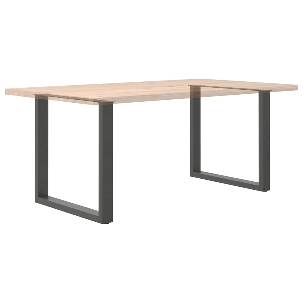 Maison Exclusive - Pieds de table à manger en U 2 pièces Anthracite 90 x (72-73) cm Acier - 8