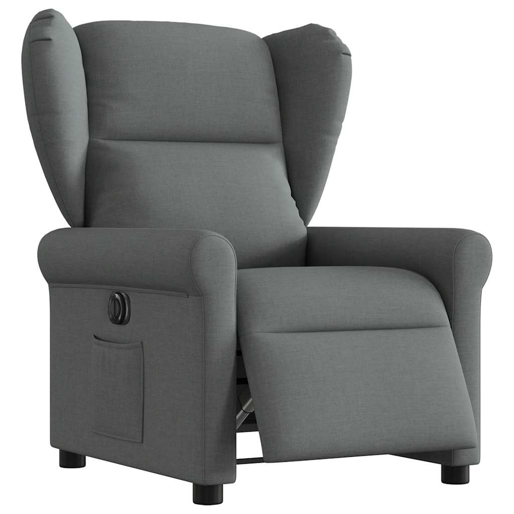 Fauteuil de télévision | Fauteuil inclinable électrique Gris foncé Tissu CFW737120 - 2
