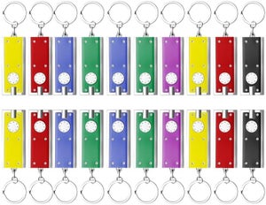 20 Portachiavi Torcia LED, Mini Luci Portatili Per Campeggio Ed Emergenza, Confezione Da 20, Colore Nero