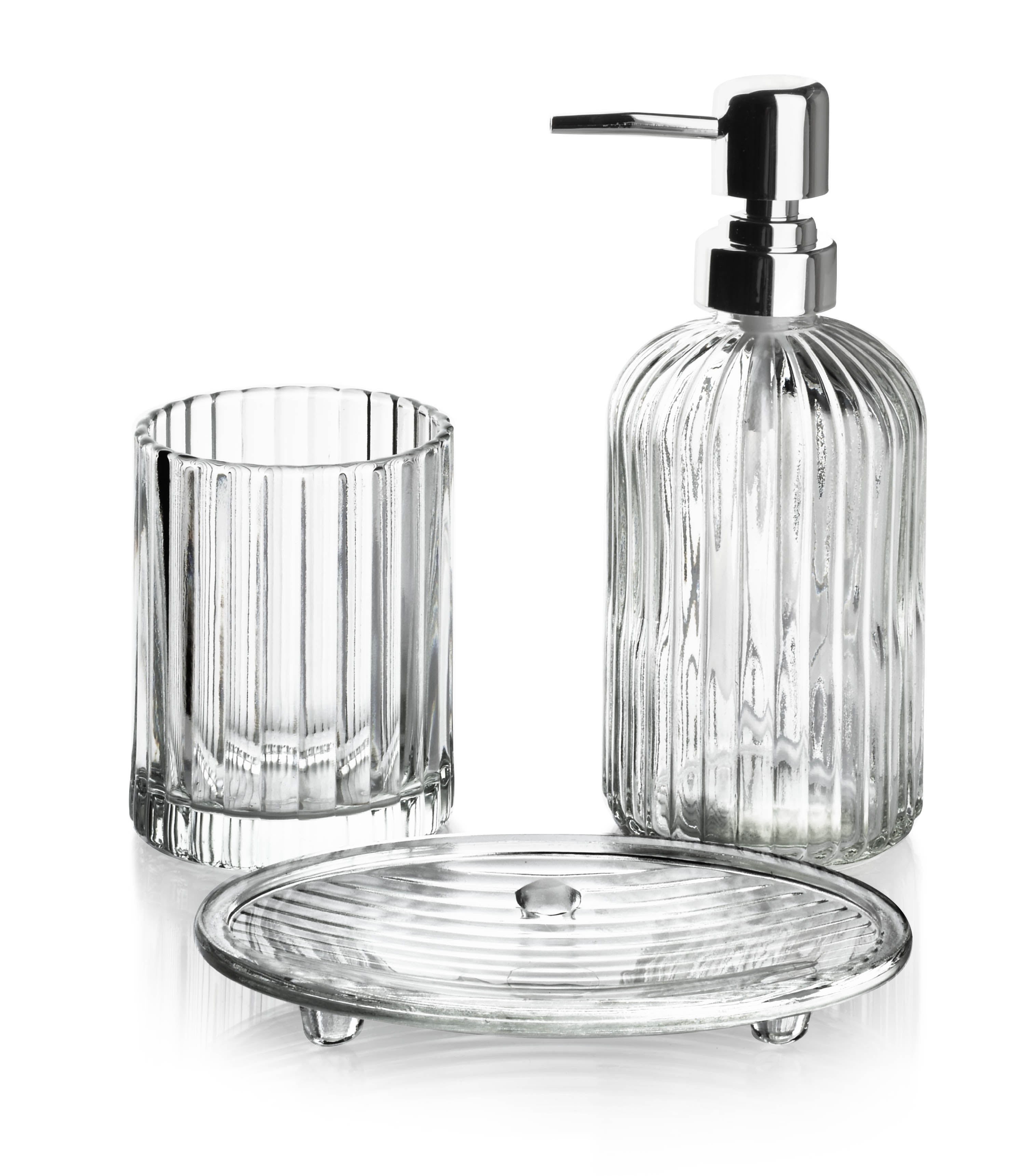 Ari komplet łazienkowy 400ml srebrna pompka