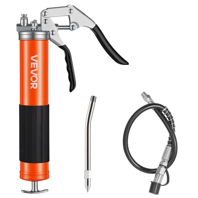 Pistolet à Graisse Manuel VEVOR 551 bar Pistolet Graisseur à Poignée Capacité 0,4 L pour Machines Automobiles Agricoles Industrielles