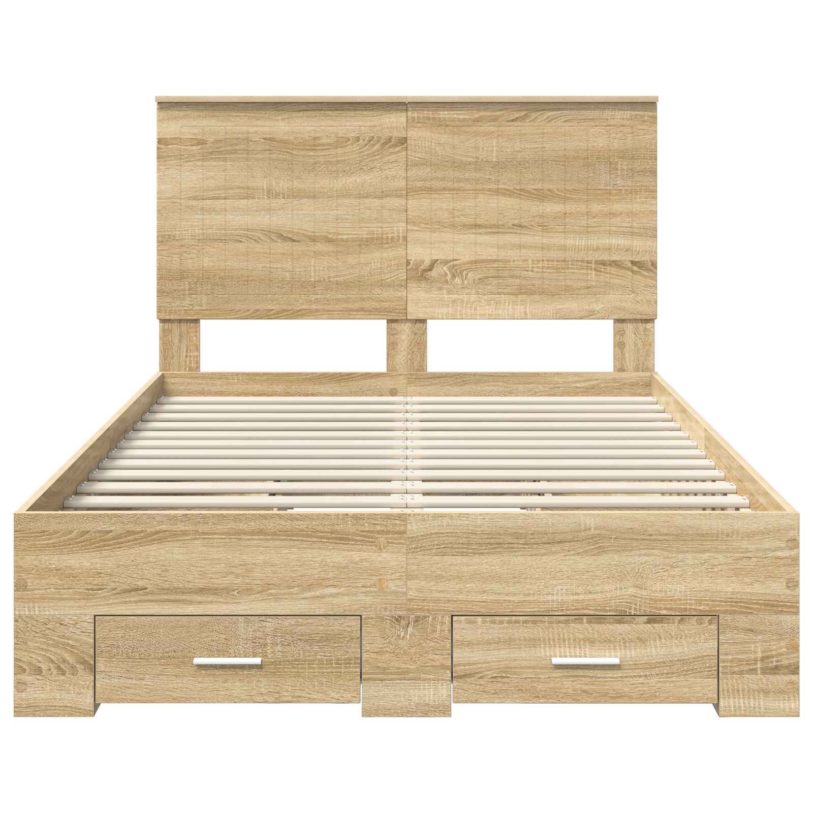 Cadre de lit chêne 120 x 200 cm en panneau de bois - 8