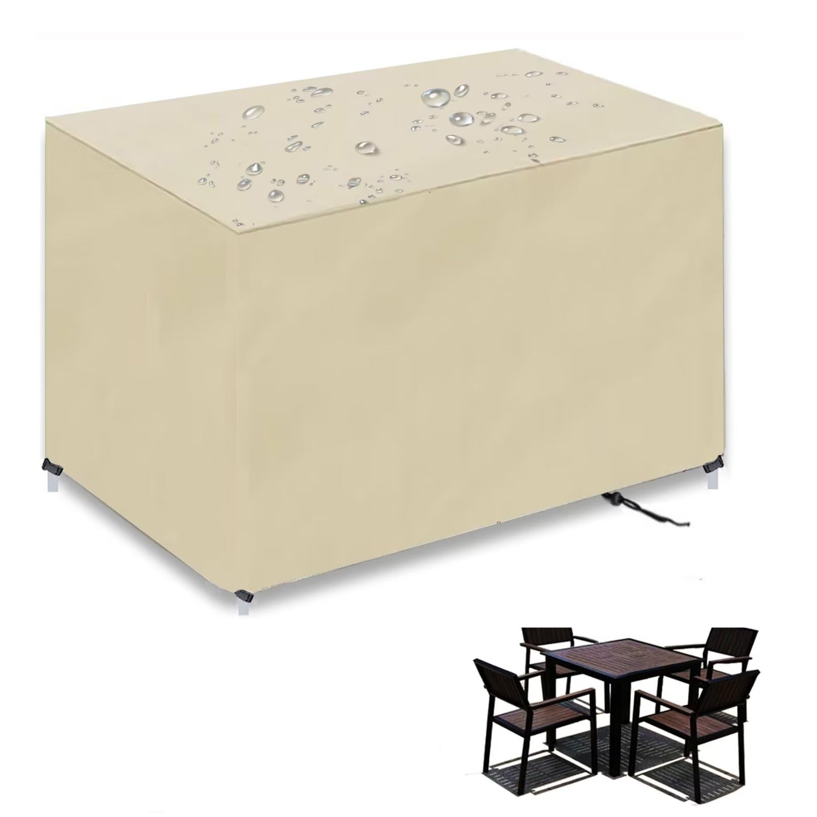 Housse ronde pour meubles de terrasse - 240 x 110 cm - Imperméable - En tissu Oxford résistant à la pluie et à la neige - Pour meubles de jardin Housse ronde pour meubles de terrasse - 240 x 110 cm - Imperméable - En tissu Oxford résistant à la pluie et à la neige - Pour meubles de jardin