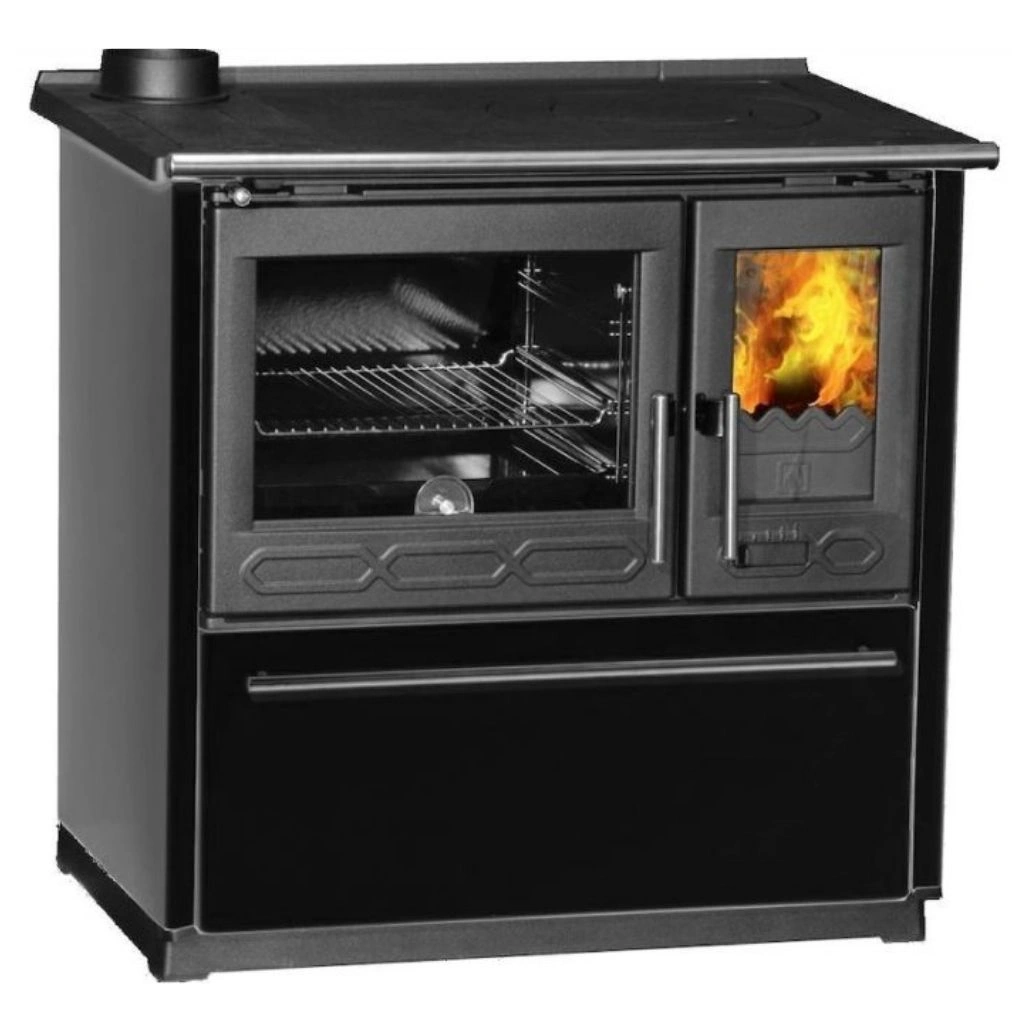 Soba de gatit P85 Negru cu plita si cuptor - 8kW - racord stanga