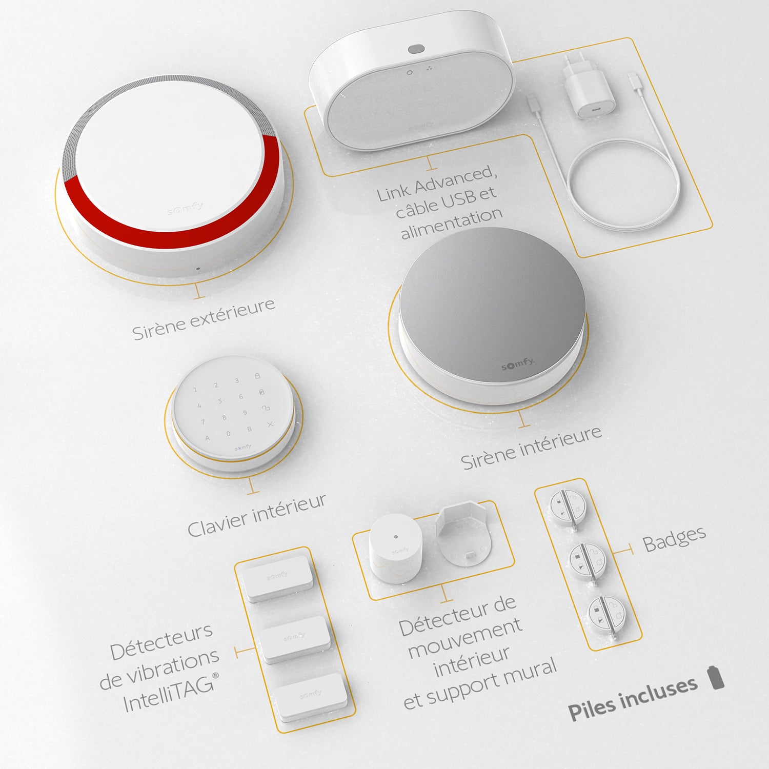 Home Alarm Advanced Plus - Alarme maison sans fil connectée avec sirène extérieure et clavier - Module GSM - Compatible avec Amazon Alexa - 2
