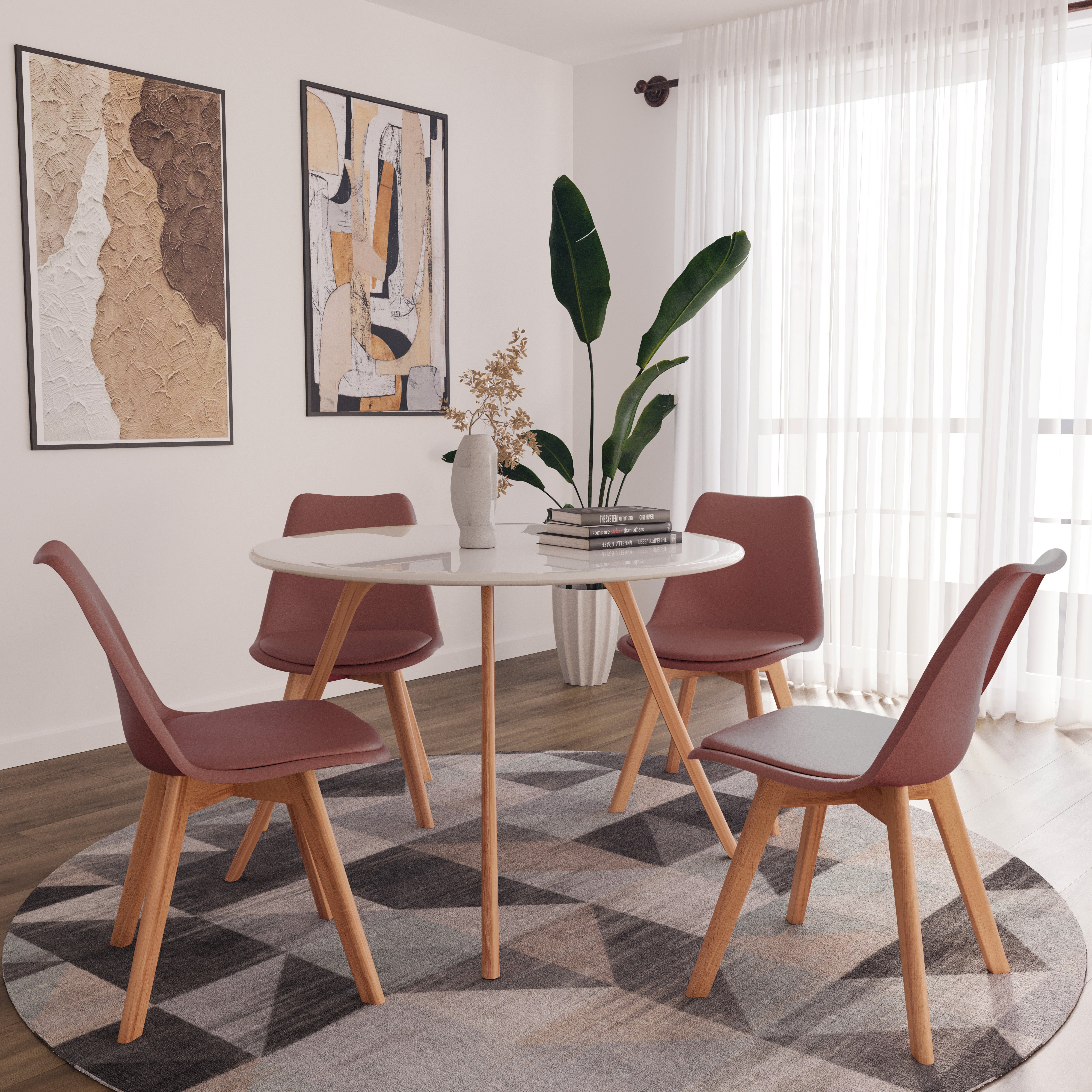 Sala Da Pranzo Sedie Tipo Scandinavo Set Di Sedie Per Sala Da