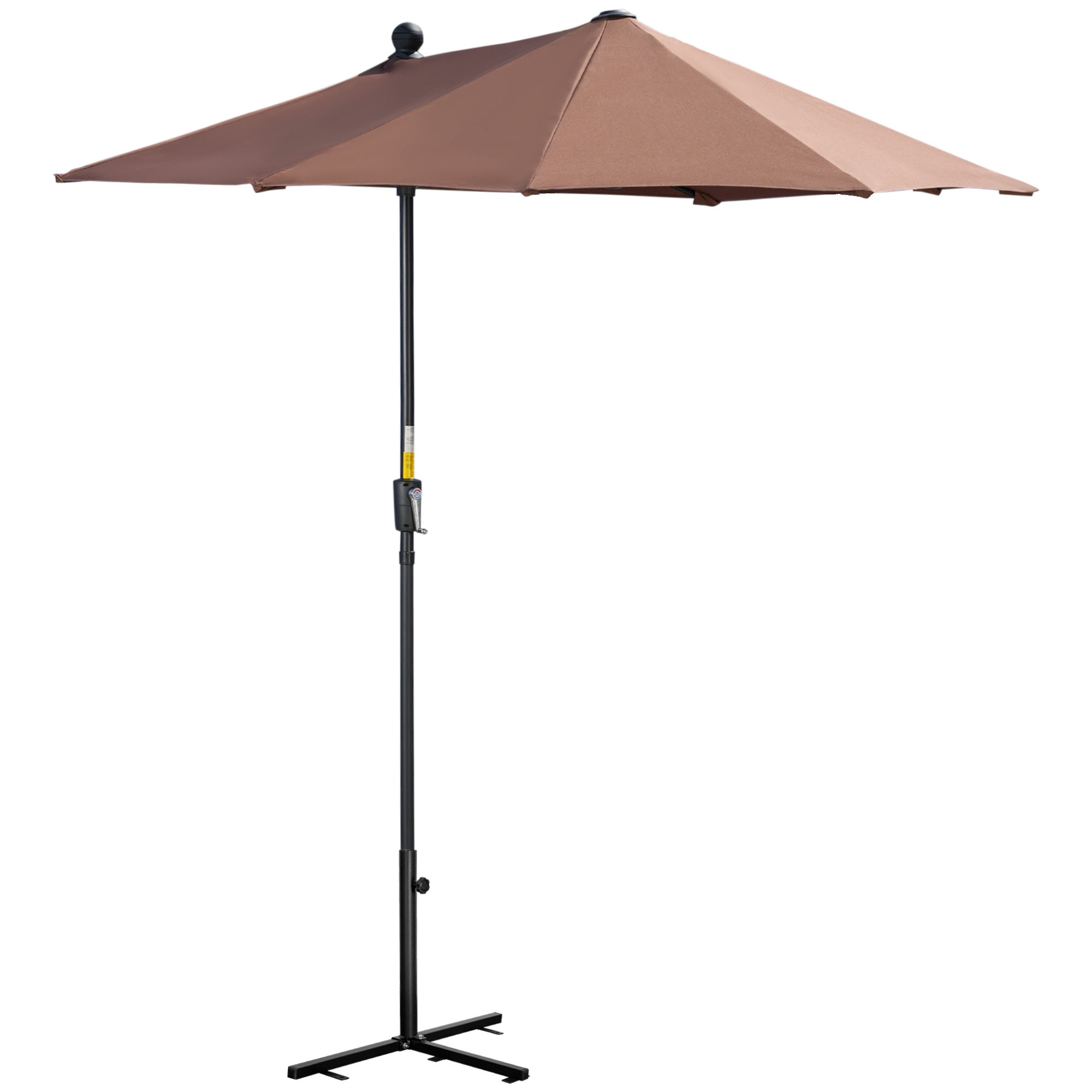 Outsunny Umbrelă Semicirculară Dublă cu Deschidere, 200x190x240 cm, Gri | Aosom Romania
