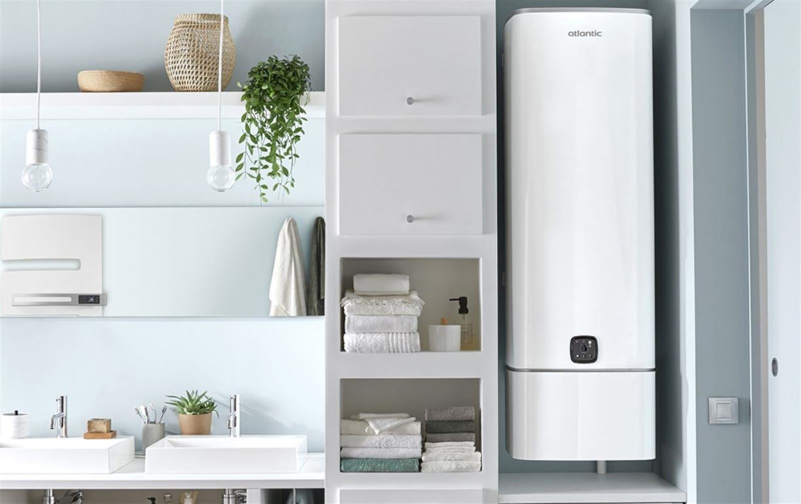 Chauffe-eau électrique Linéo connecté multiposition blanc 100L - ATLANTIC - 157216 - 8