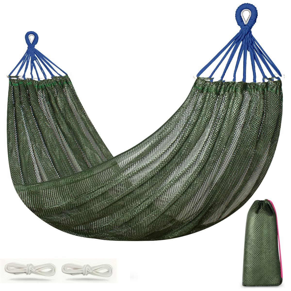 Hamaca de camping de seda de hielo de 190 x 130 cm, columpio para