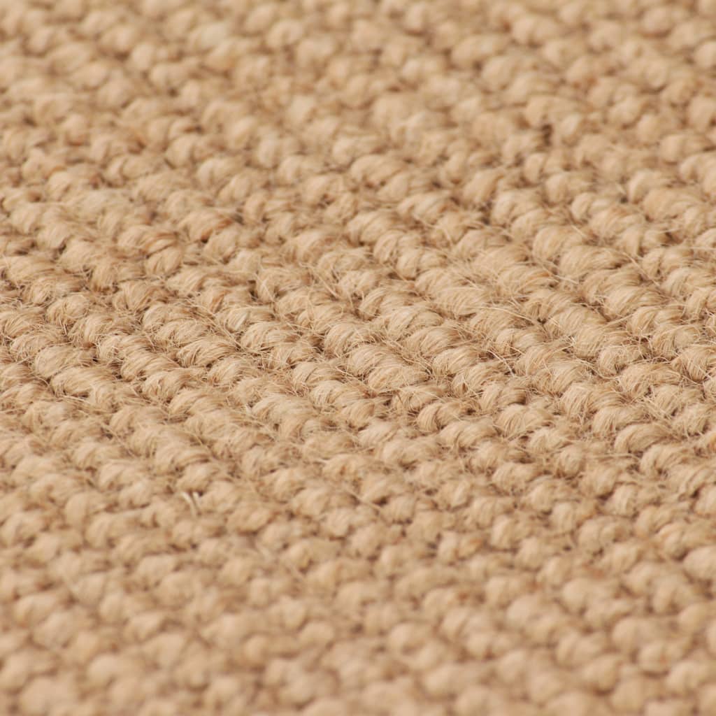 Alfombra de yute con reverso de latex color natural 120x180 cm