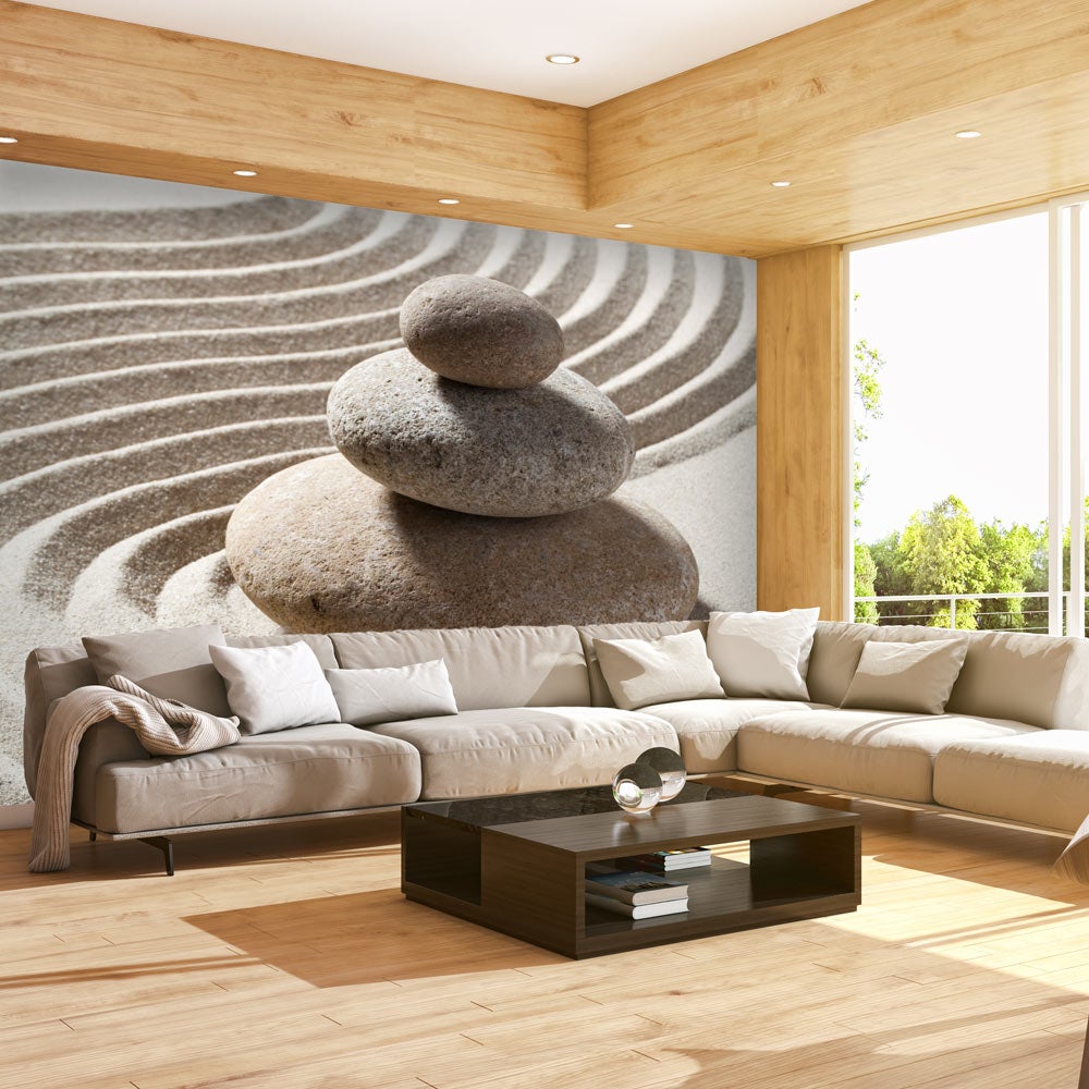 Papier peint intissé panoramique Orient Jardin zen 200x154 cm | Leroy ...