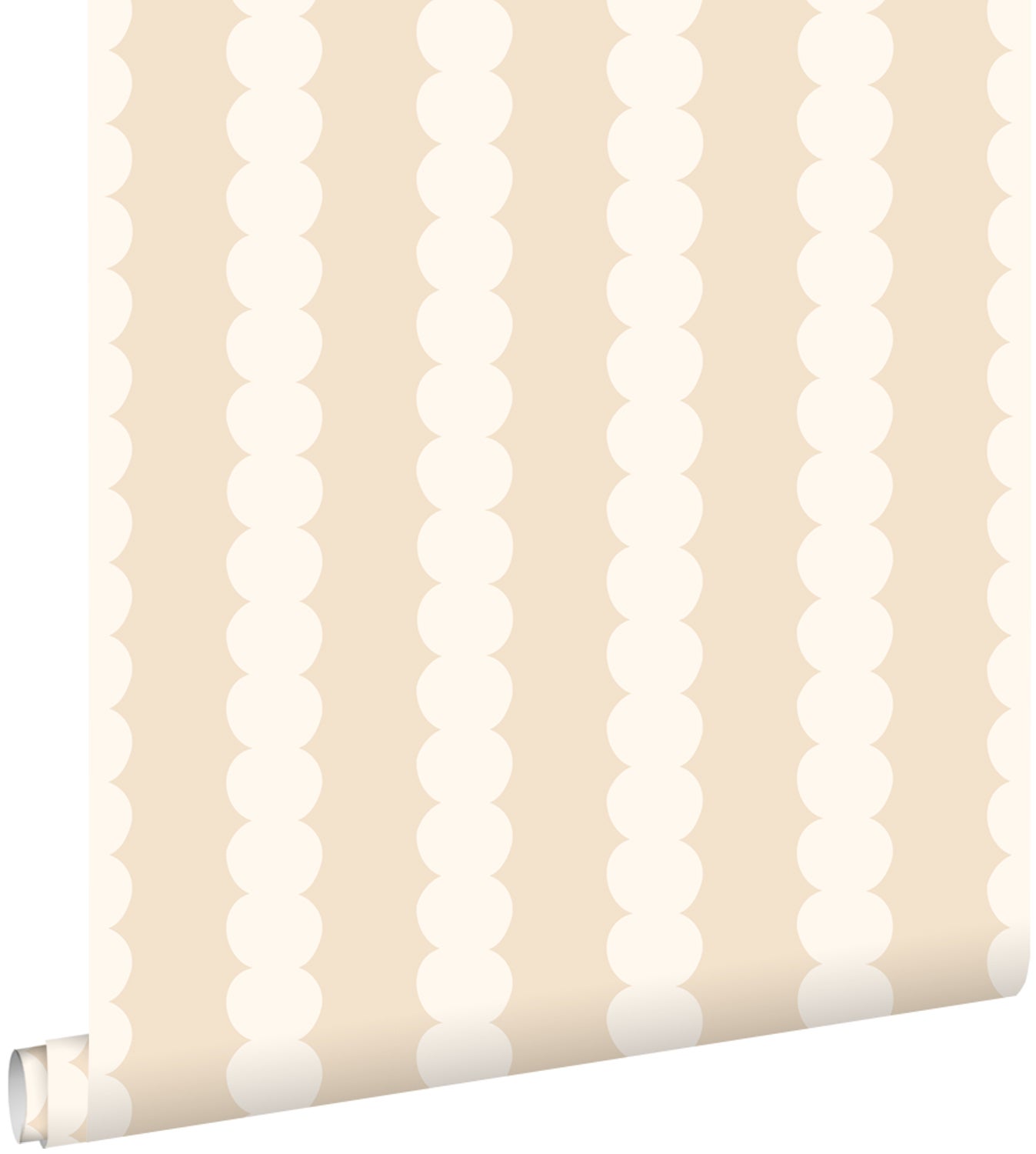 Tapeta nadruk graficzny beżowym - 0.53 x 10.05 m - ESTAHOME