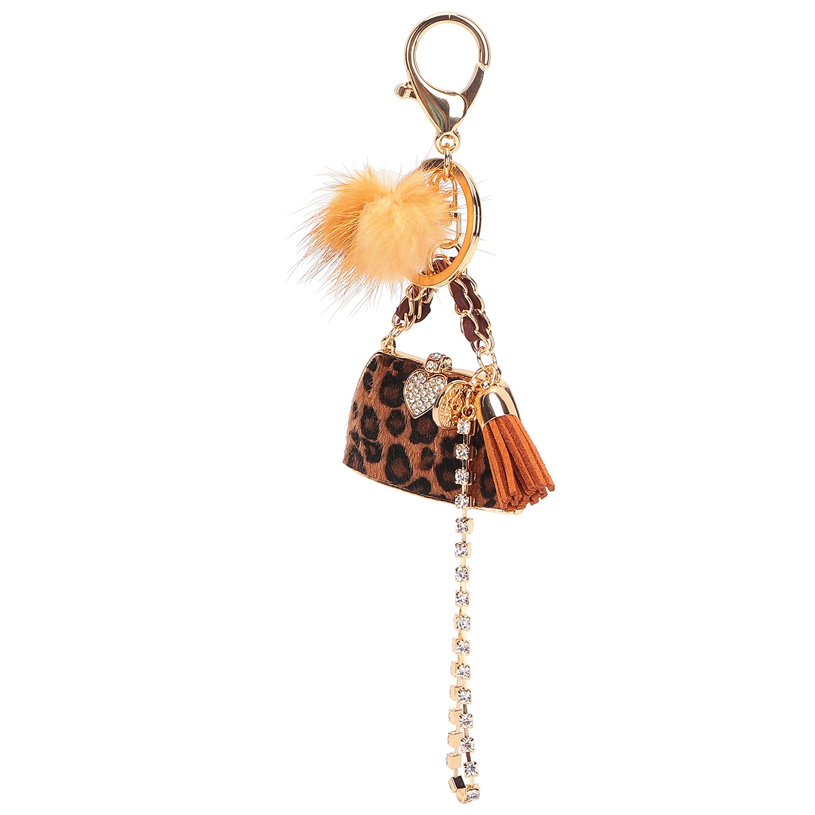 Porte-clés Sac Léopard En Alliage Zinc - Pendentif Décoratif Pour Sac, Clés Ou Voiture - Fait Main - 2