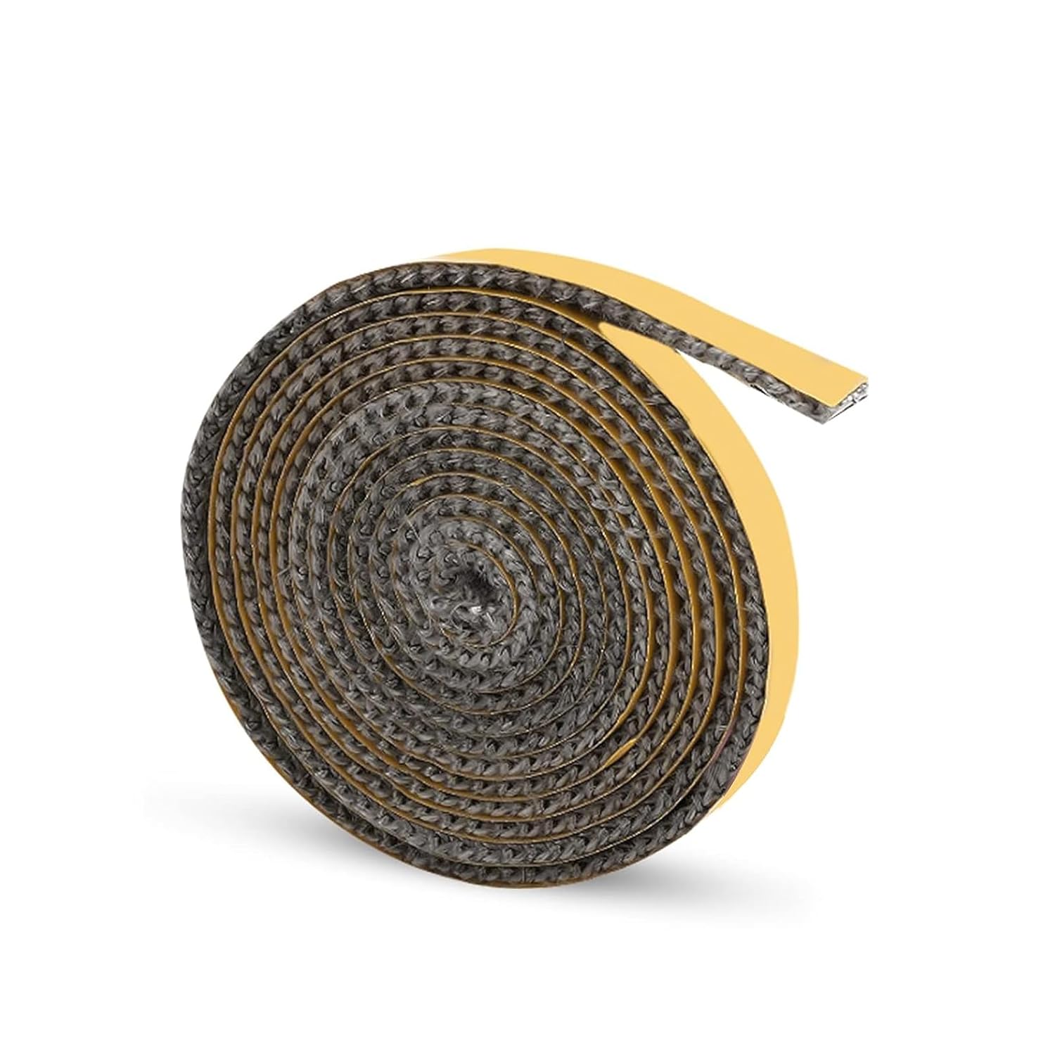 Uszczelka wkładu kominkowego, samoprzylepna uszczelka pleciona do pieca, uszczelka odporna na ciepło (2 mm x 10 mm x 2 m)