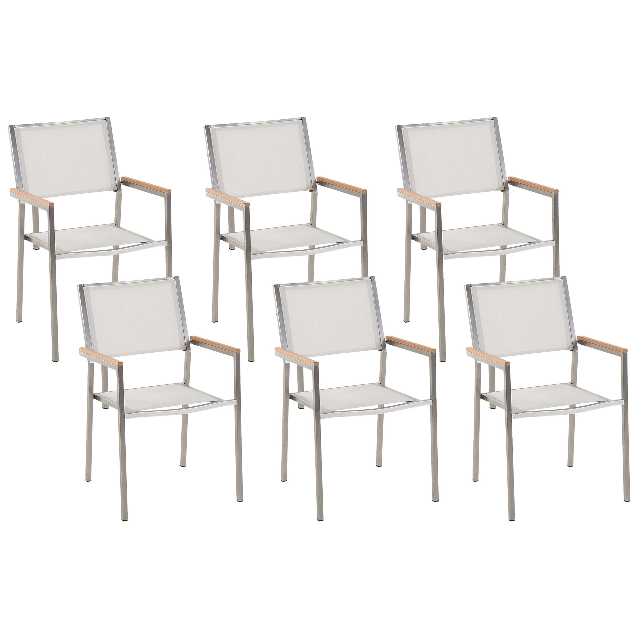 Lot De Chaises De Jardin Grosseto Acier Inox Blanc Leroy Merlin