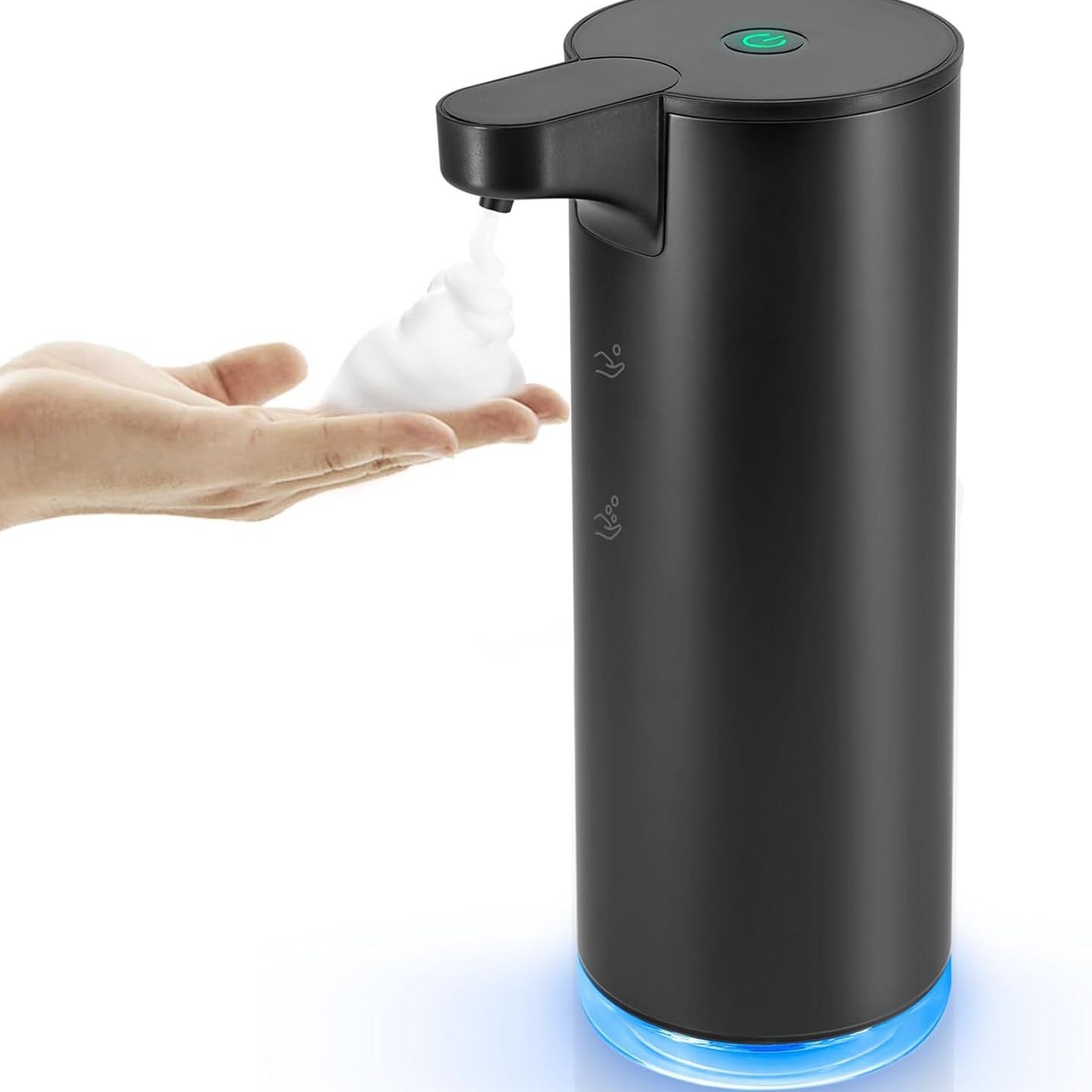Automatyczny dozownik do mydła ze stali nierdzewnej, bezdotykowy dozownik do mydła o pojemności 280 ml, ładowany przez USB, wodoodporny IPX7, czarny