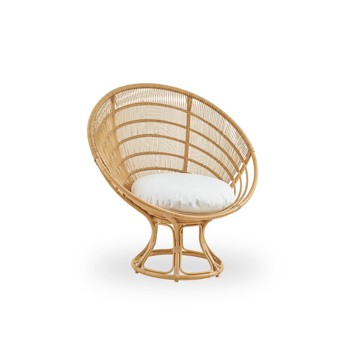 Fauteuil rond en aluminium et fibre synthétique aspect rotin | Leroy Merlin