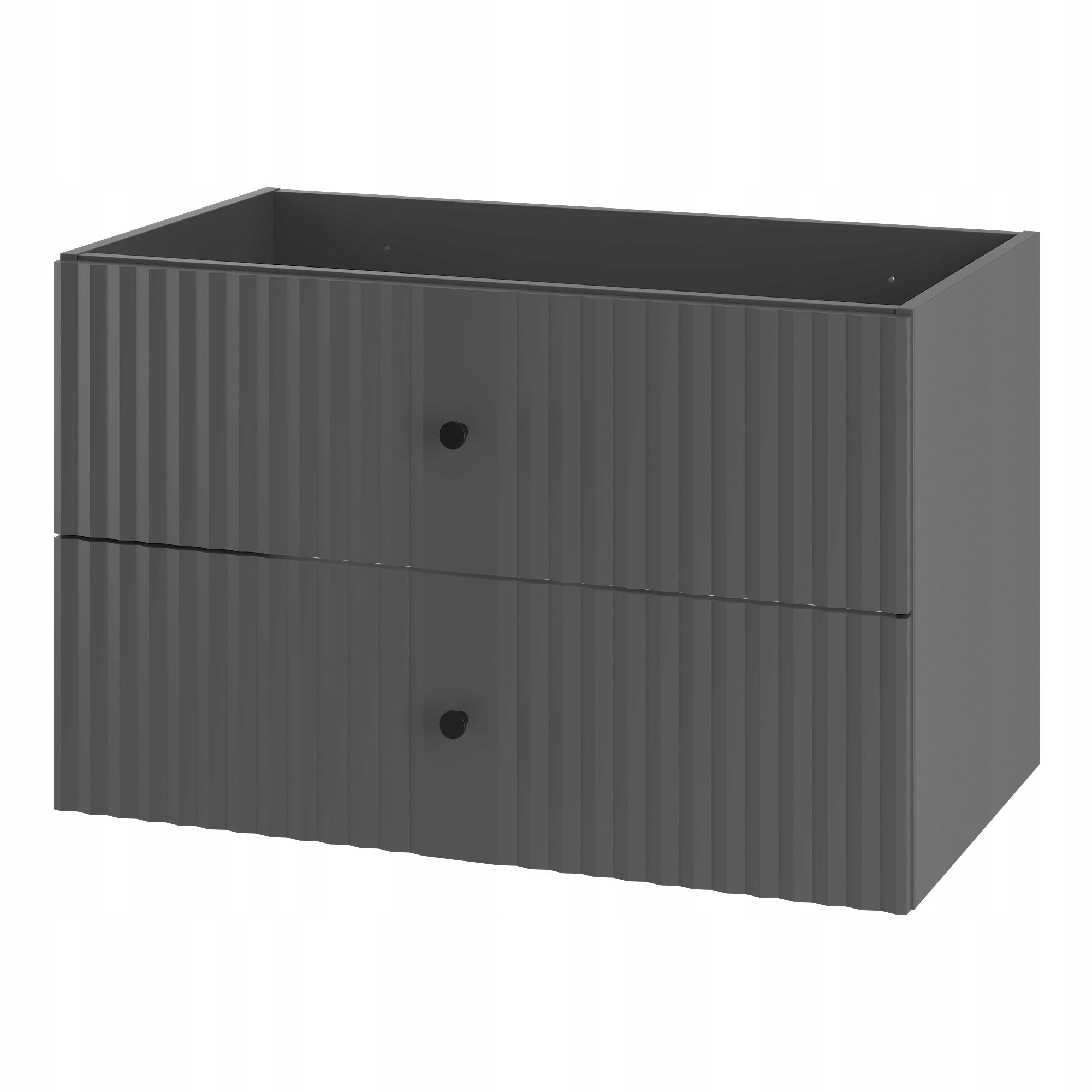 Szafka łazienkowa XILO 80 cm antracytowa wisząca czarny uchwyt