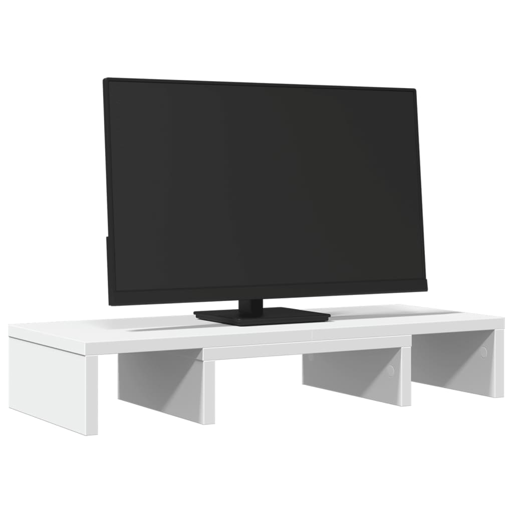 Support de moniteur | Support d'écran réglable blanc bois d'ingénierie CFW310778 - 3
