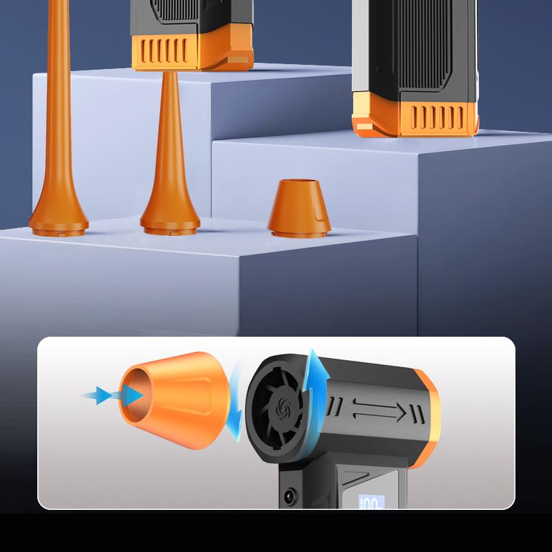 Ventilatore a getto senza fili, soffiatore portatile, aspiratore per polvere, adatto per patii, prati e giardini/rimozione della neve - 7