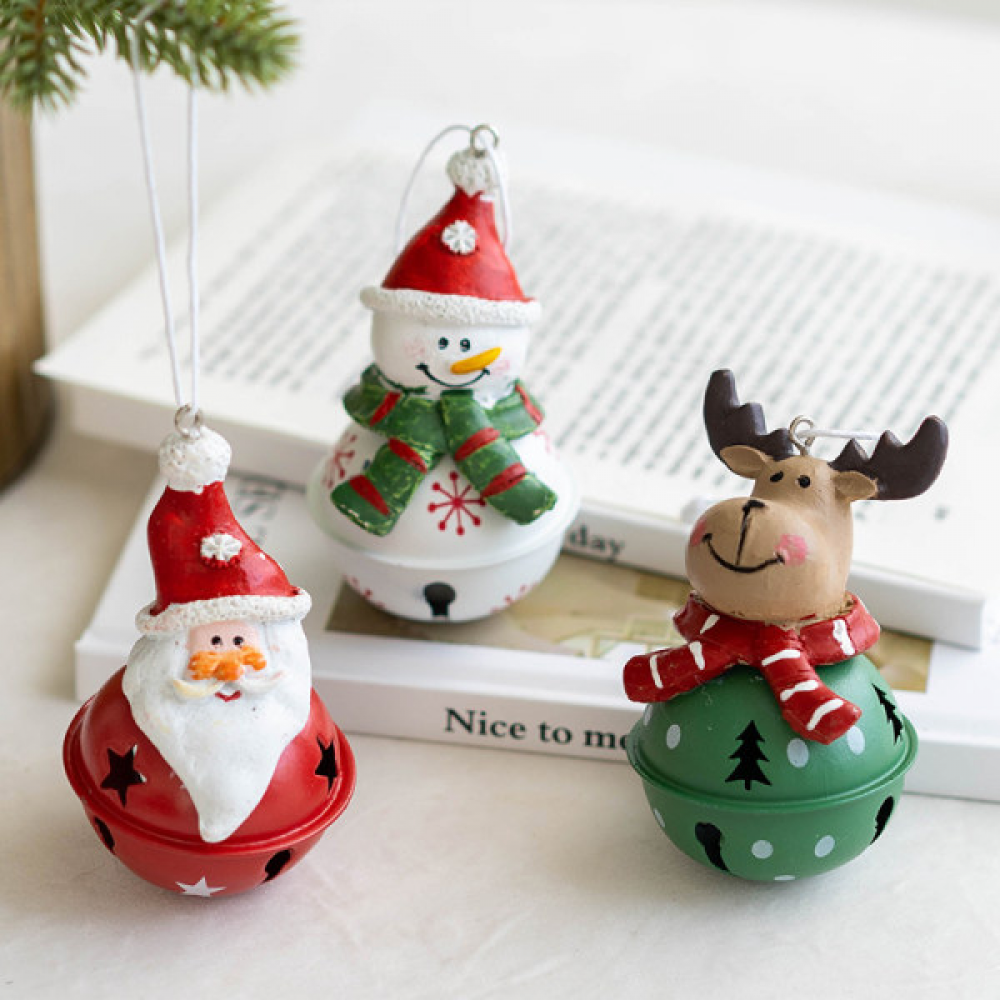 Lot De 60 Clochettes Décoratives Pour Sapin De Noël - 30mm, Couleurs Rouge/vert/argent/or - Avec Ficelle Pour Suspension, Idéal Décoration Fêtes