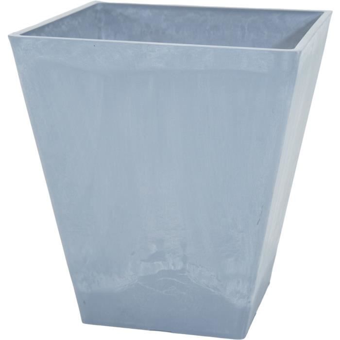 Plant pot Mega Collections Ecostone Square Grey Plastic Recycled 43 x 43 x 74 cm 41 x 45 cm 41 x 45 x 41 cm main image 0