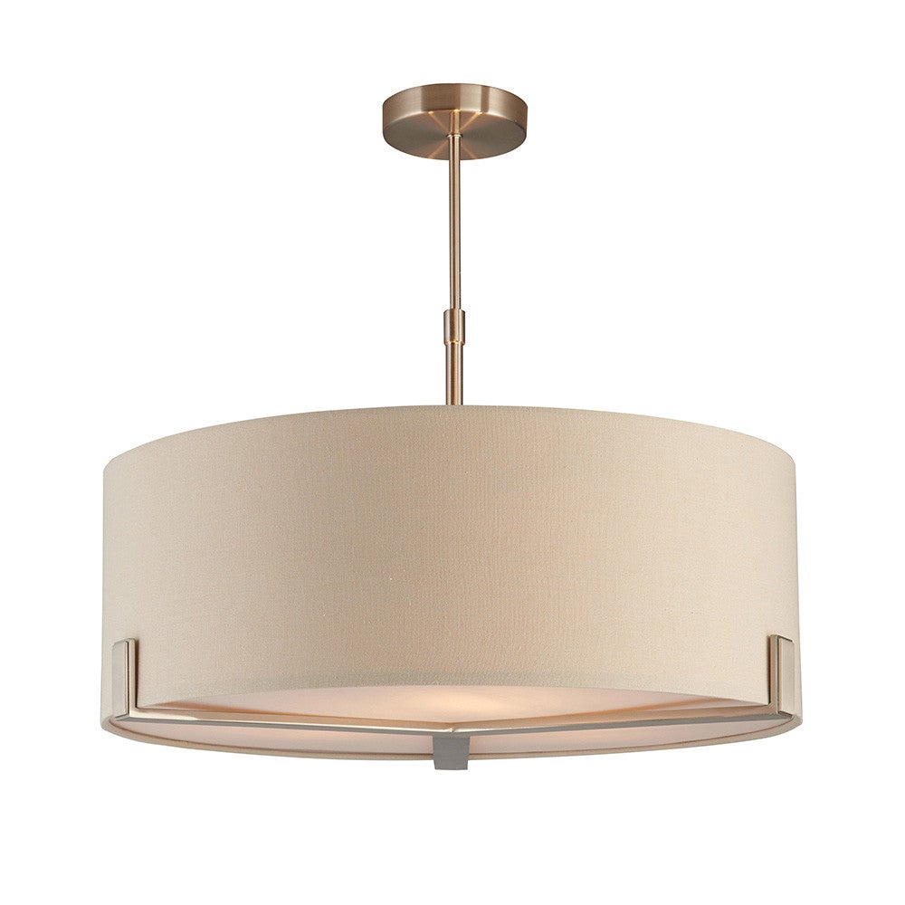 Lampa wisząca HAYFIELD satynowa niklowa 3xE27x20W tkanina wym:49x56,6x56,6cm IP20 Endon