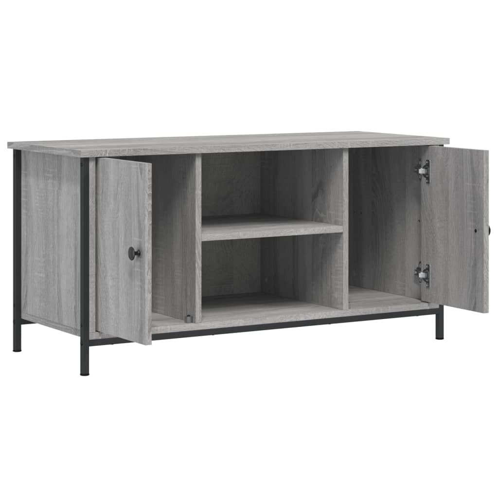 Meuble TV Sonoma gris 100x40x50 cm Bois d'ingénierie - 5