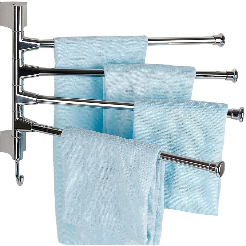 Porte Serviette 4 Barre Réglable Acier Inox Mur | Leroy Merlin