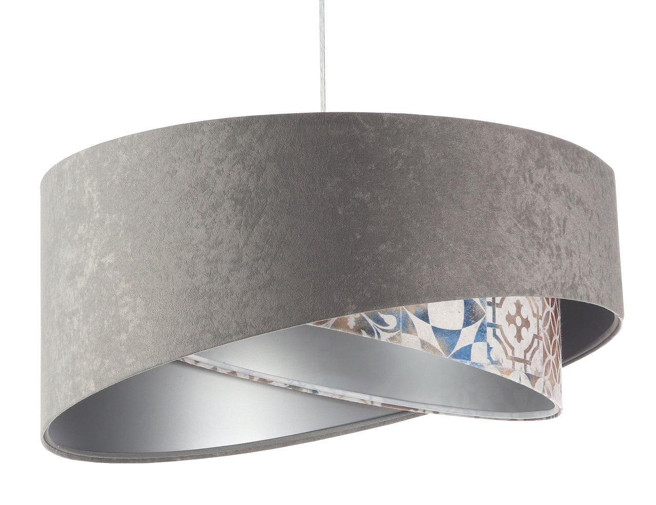 Lampa wisząca ASHES szara/srebrna