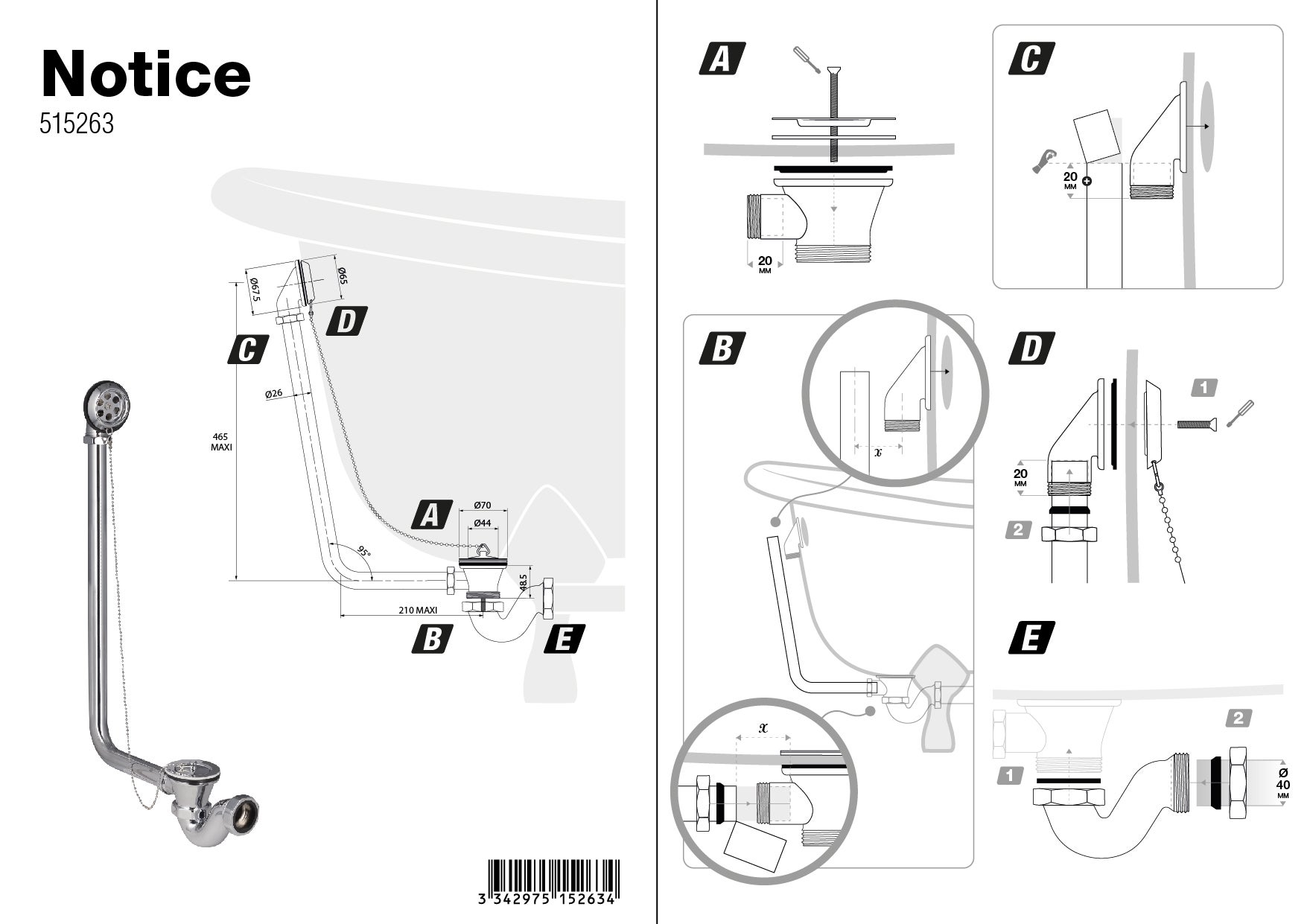 Vidage pour baignoire ilot NOYON & THIEBAULT - 5