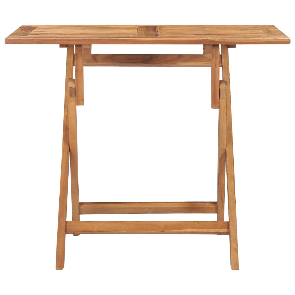 Table à manger de jardin rectangulaire en Bois Marron 4 places - 2