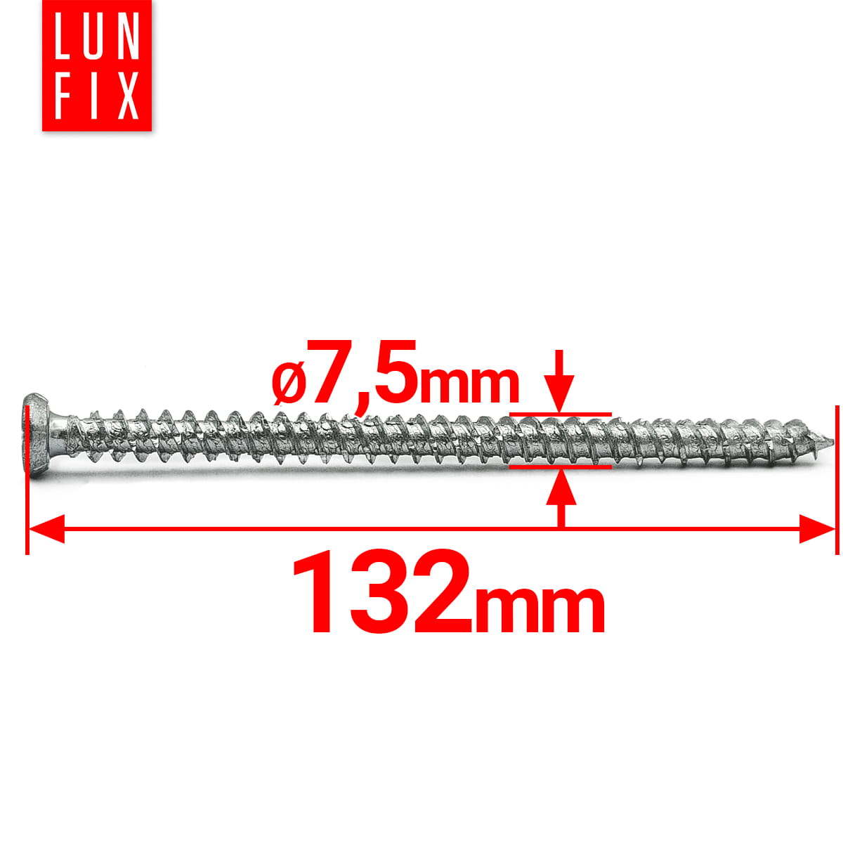 Wkręty do ościeżnic 7,5x132mm 100szt. - 2