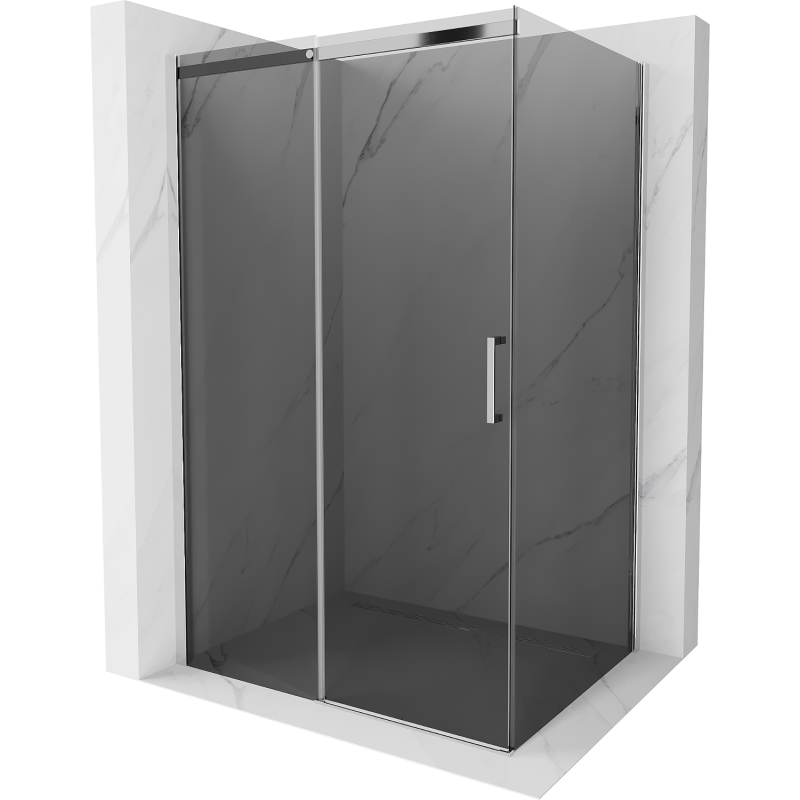 Mexen Omega kabina prysznicowa rozsuwana 130 x 80 cm, grafit, chrom - 825-130-080-01-40
