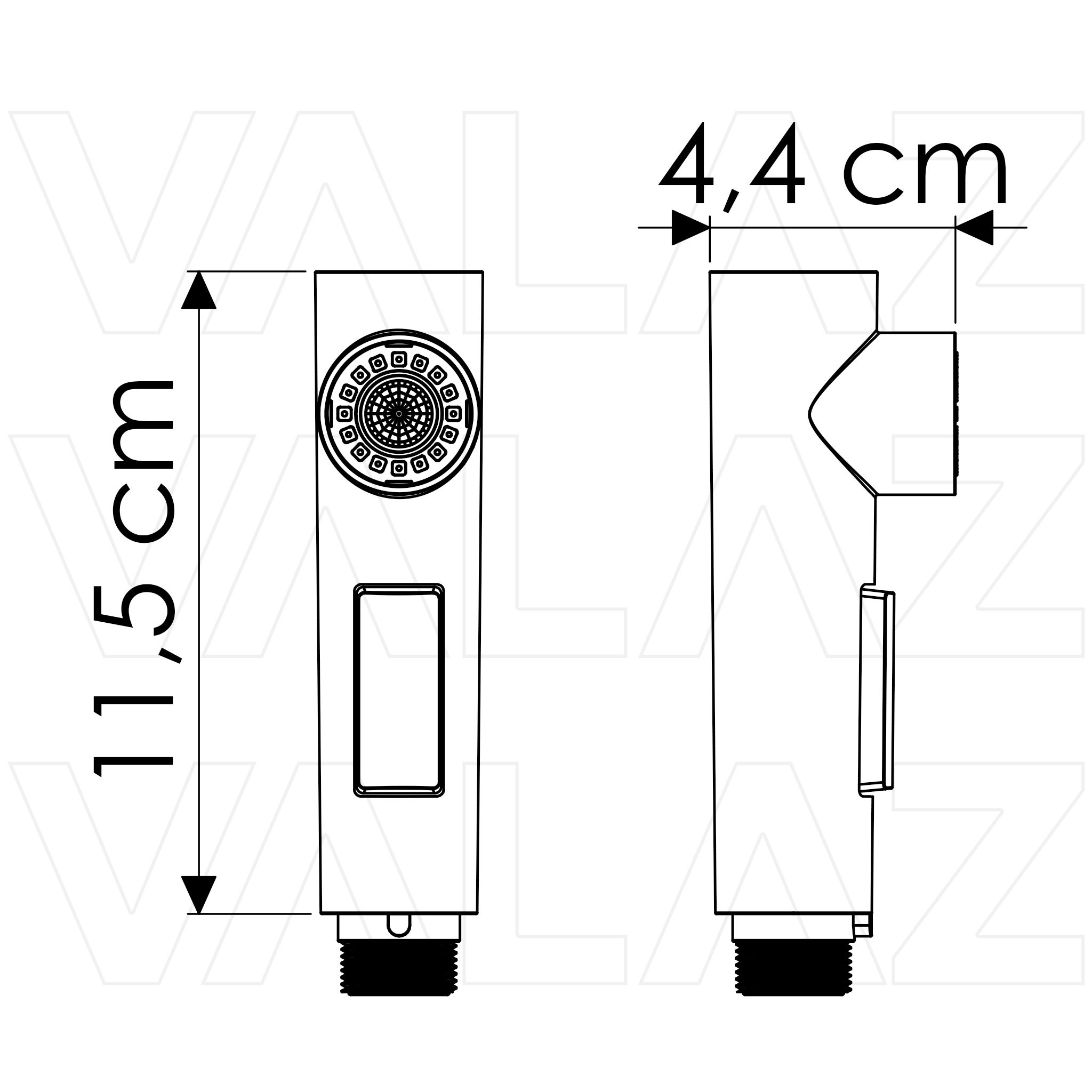 Valaz Spruzzatore per rubinetto da cucina nero opaco - 2