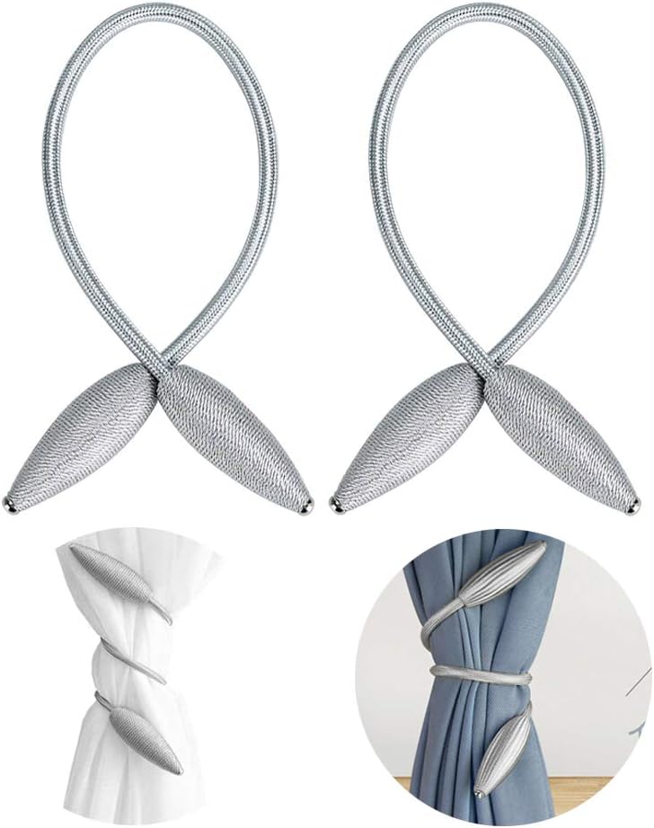 Dreneco Embrasses à Rideaux, 2 Pièces Attache Rideau Clip Embrasse En Corde Tricot Tressage Rideaux Boucle Embrasse Rideau Décoration Pour Salon Chambre - 3