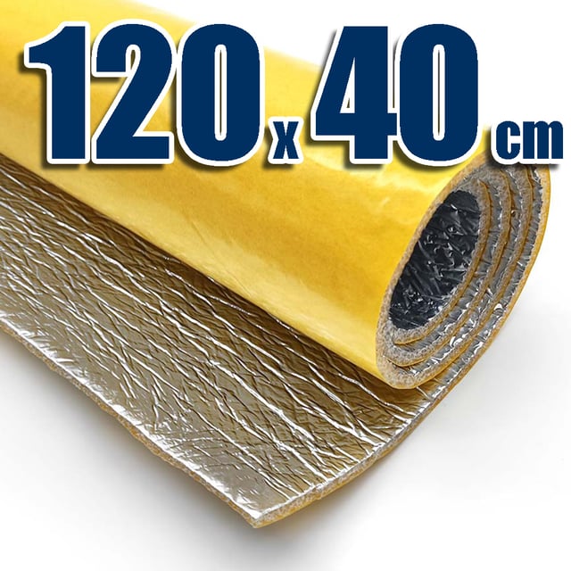 Panneau autocollant pour coffre de volet roulant (120 x 40 cm) - Isolant thermique réfléchissant pour isoler du chaud et du froid. Placement facile