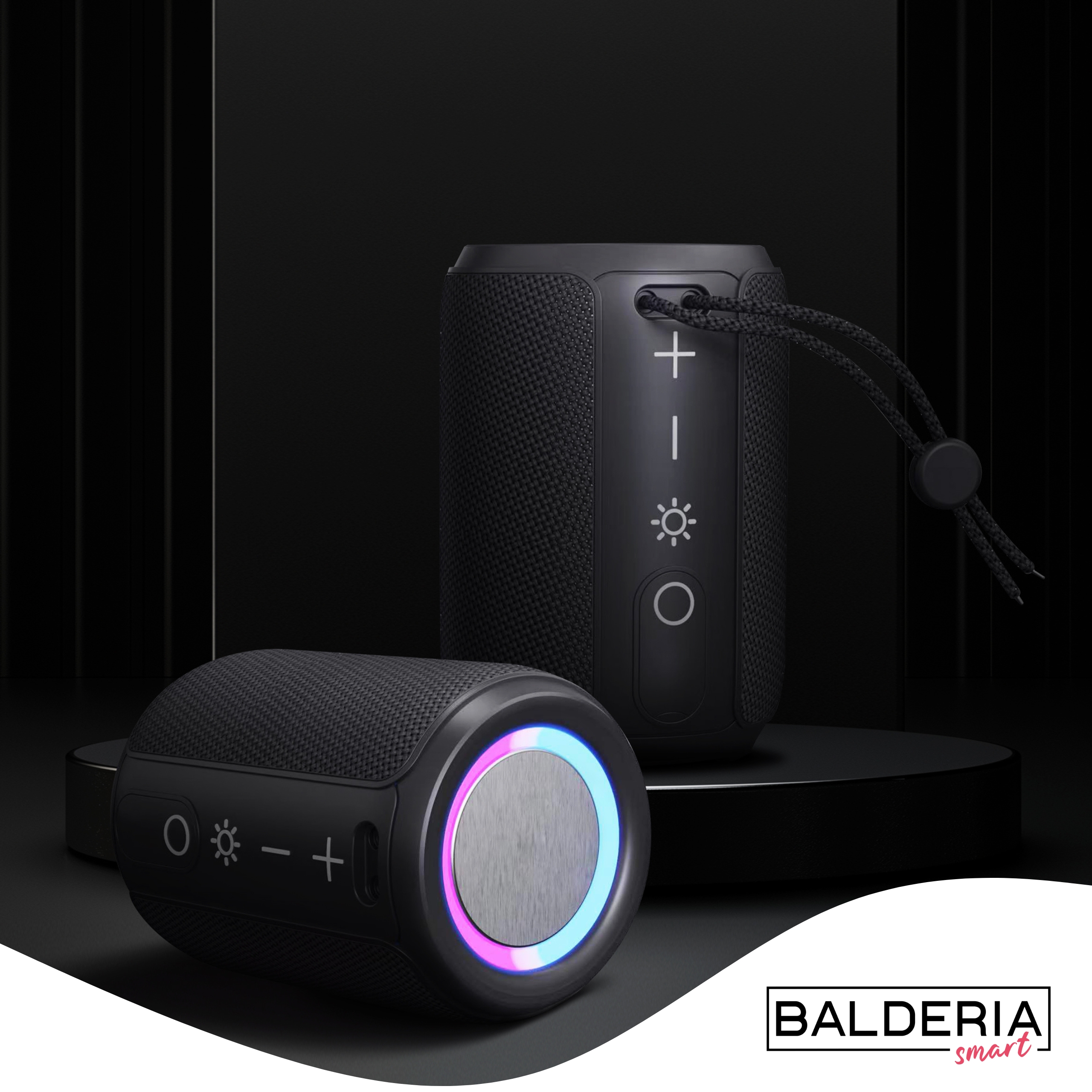 Altavoz Bluetooth BALDERIA Smart Fire - Altavoz inalámbrico con efecto crepitante - Negro - 7