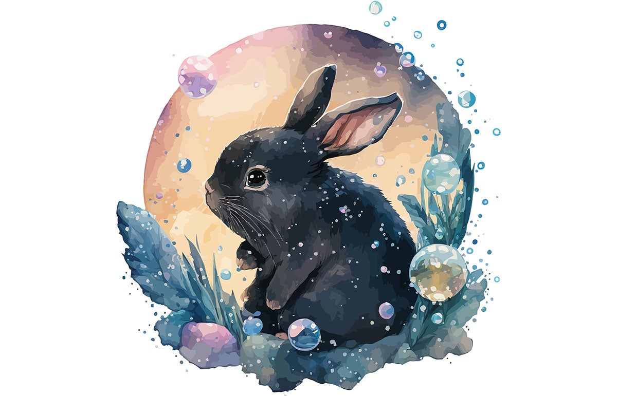 Papier peint panoramique Enfants - Lapin - Largeur 195 cm x Hauteur 125 cm - 2