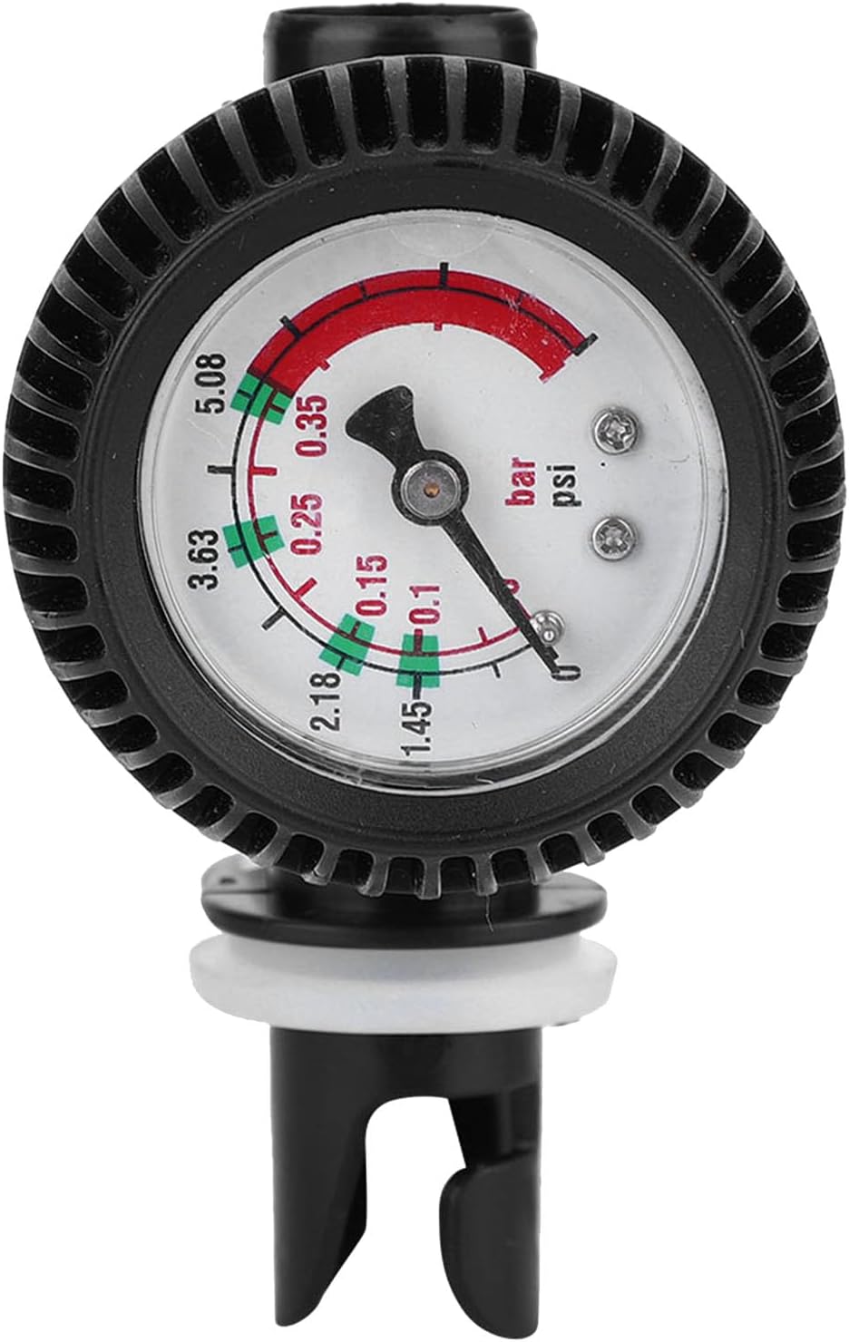 Manometr do pompy powietrza, tester ciśnienia, barometr bezpieczeństwa, długi adapter węża, do 0,6 bara/8,55 psi, manometr do pontonów, kajaków, des