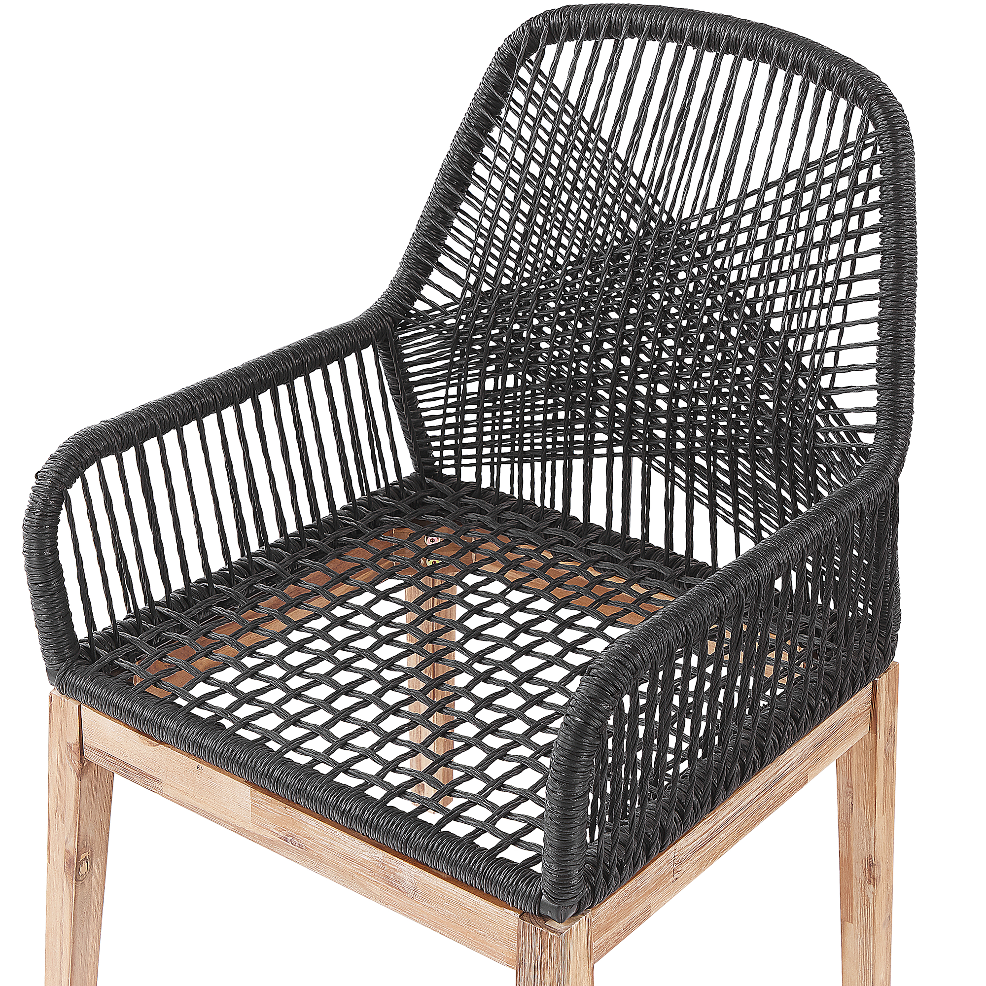 Beliani Conjunto de comedor exterior 6 plazas OLBIA con cojines Cemento Negro - 8