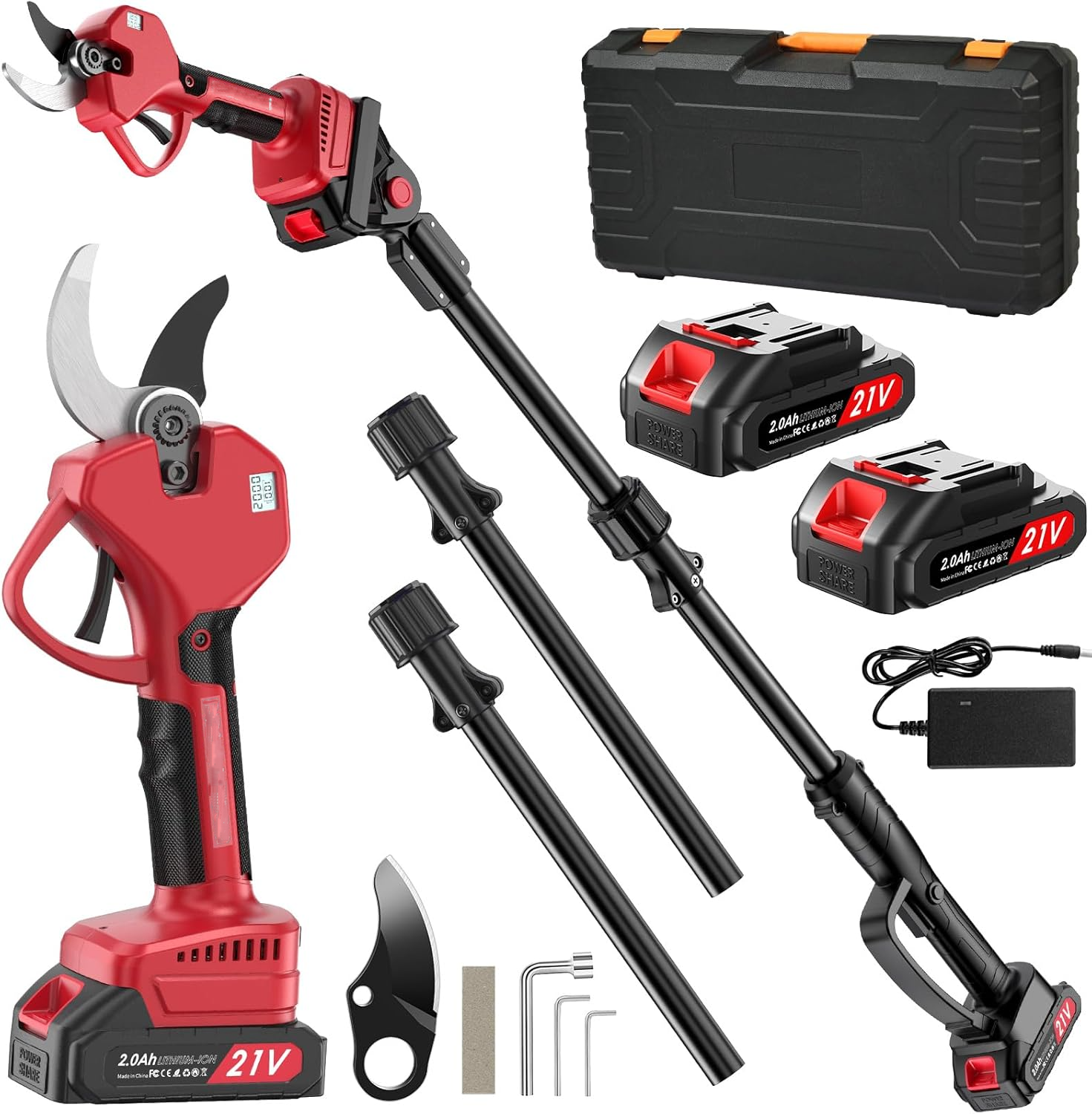 Yanhama Sécateur Électrique Sans Fil 40mm, Ouverture 4 Tailles