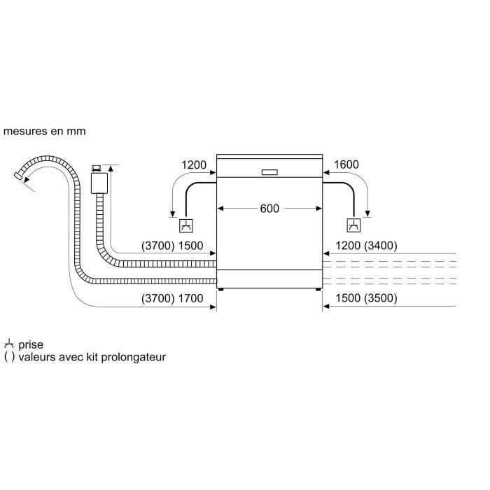 Lave vaisselle pose libre Bosch Serie 4 SMS4ECI26E 60 cm 13 couverts 44 dB Home Connect - 9